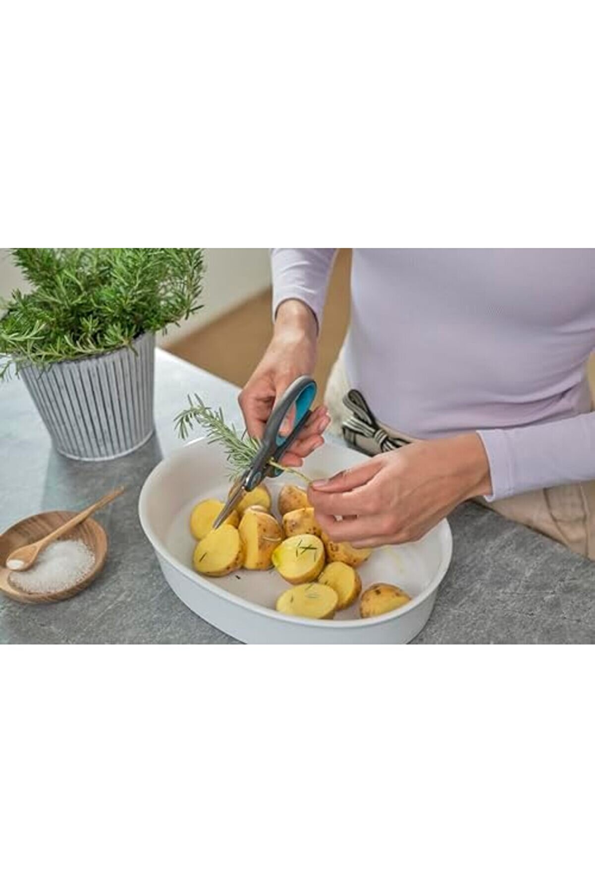 Jptrshop Herbcut Odun Otları Kesmek İçi̇n Paslanmaz Çeli̇kten Ot Makası, 52 Mm Bıçak, Geri̇ Dön