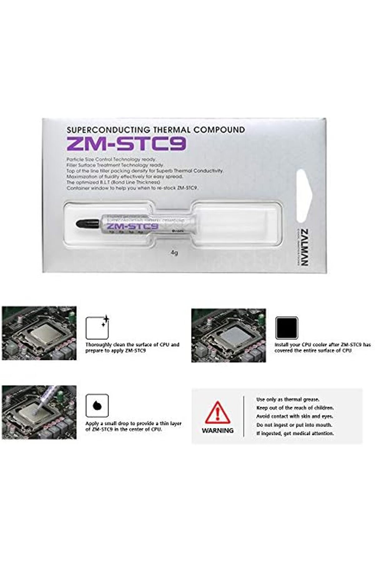 E Zm-Stc9 Super Iletken 4Gr Yuksek Performanslı Termal Macun Termal İletkenli̇k 9.1 W/M-K  1082424