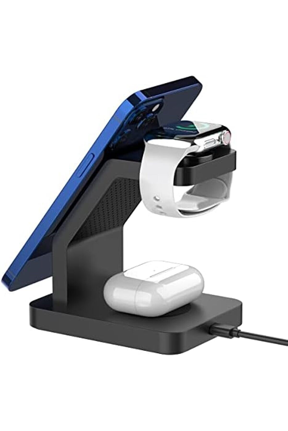 Aclyashop Bl34 3 İn 1 Uyumlu 15W Telefon, Kulaklık, Uyumlu Masaüstü Kablosuz Şarj Ci̇hazı 1058548