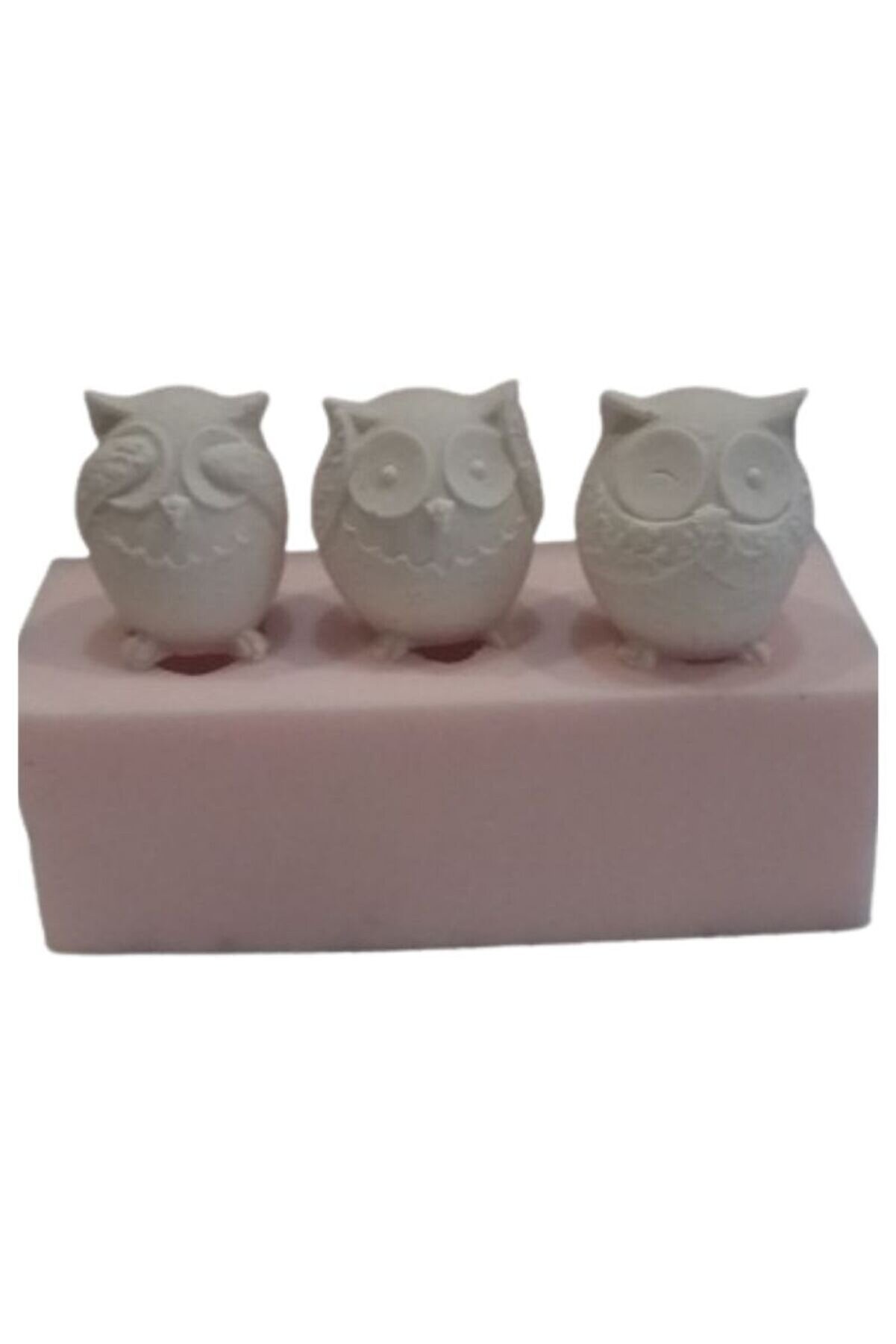 Kalıpcınızburada Üçlü Baykuş Si̇li̇kon Kalıp - K496