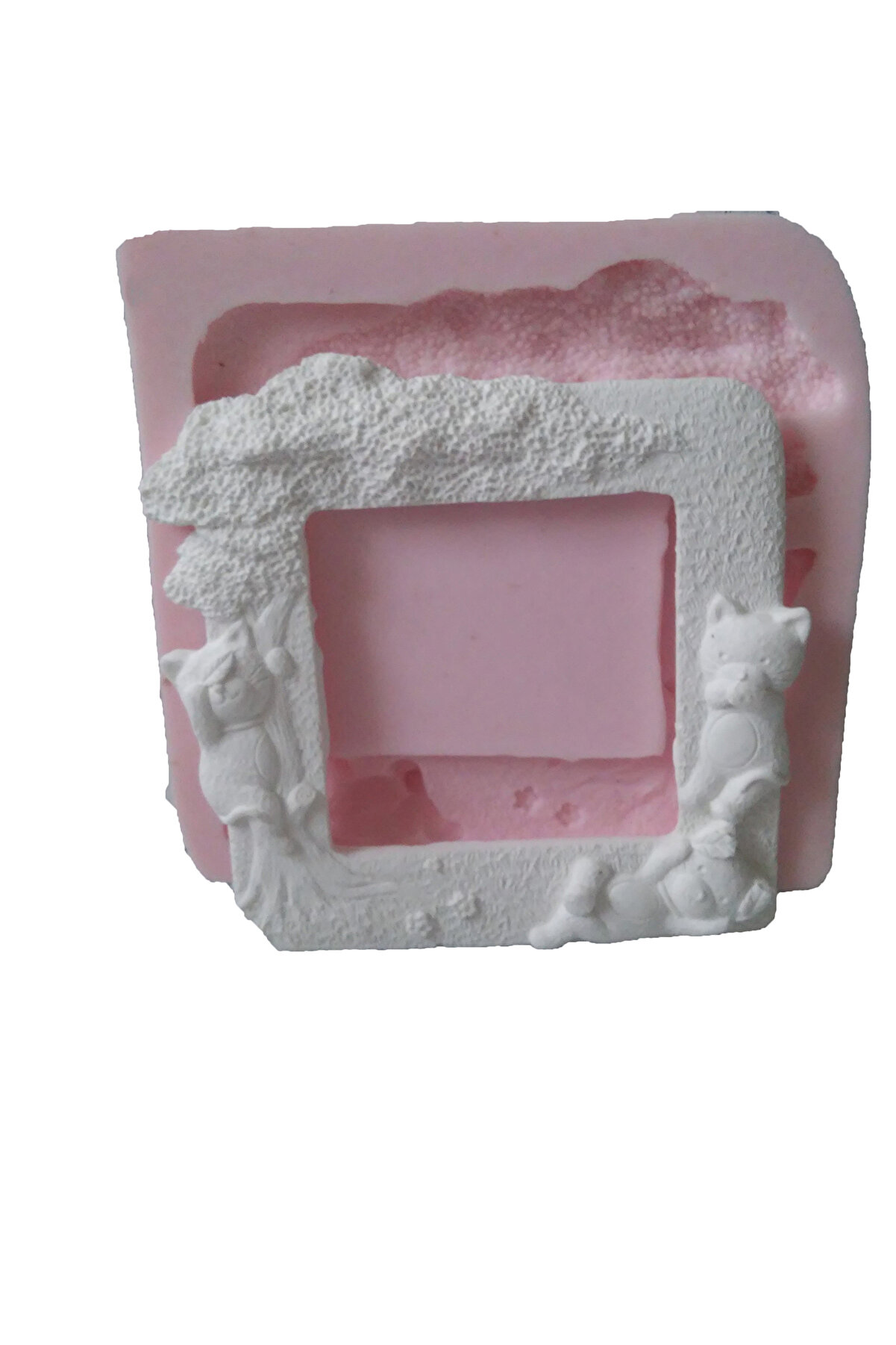 Kalıpcınızburada Kedi̇li̇ Çerçeve Si̇li̇kon Kalıp - K689