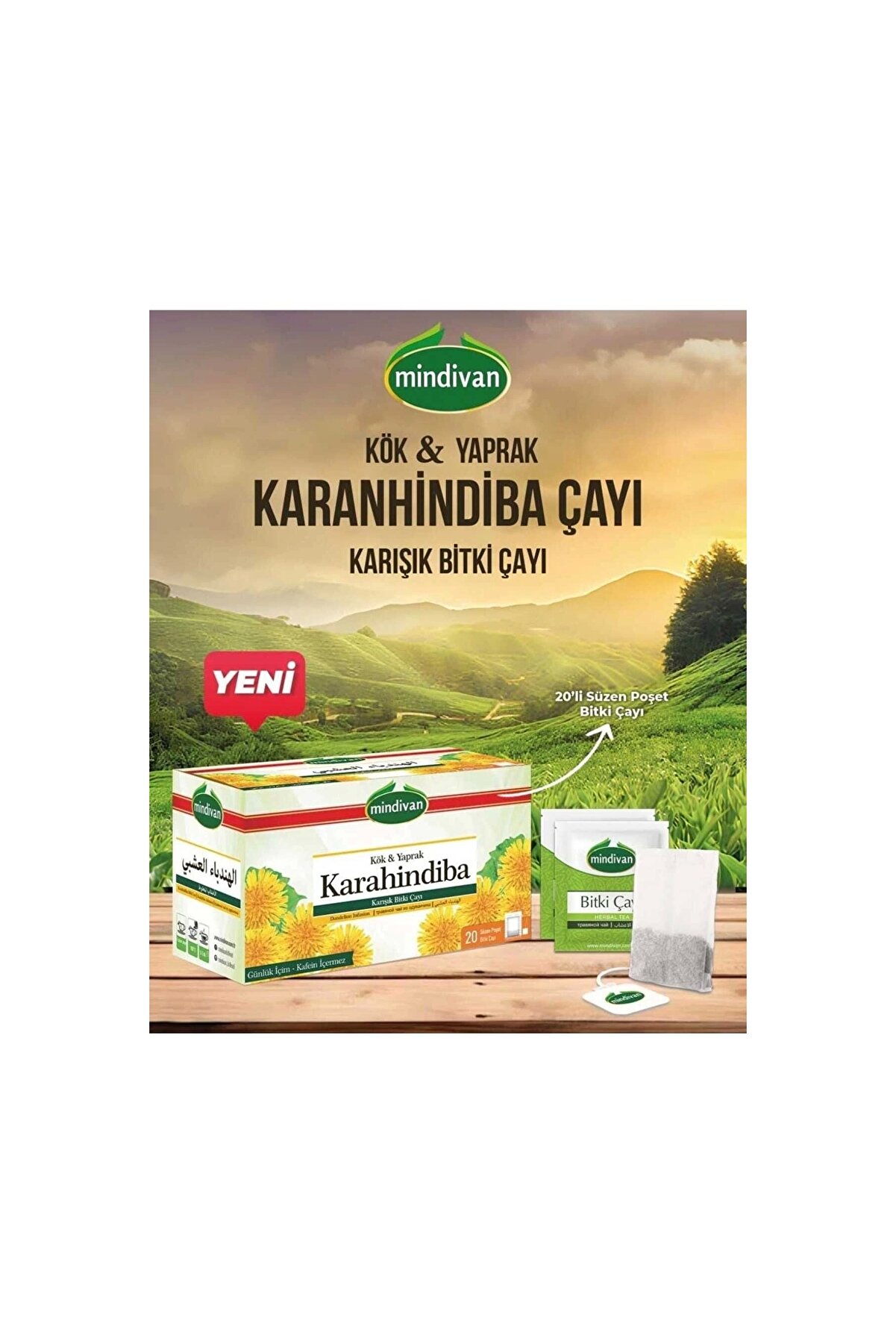 Karahi̇ndi̇ba Bi̇tki̇ Çayı 20 Süzen Poşet