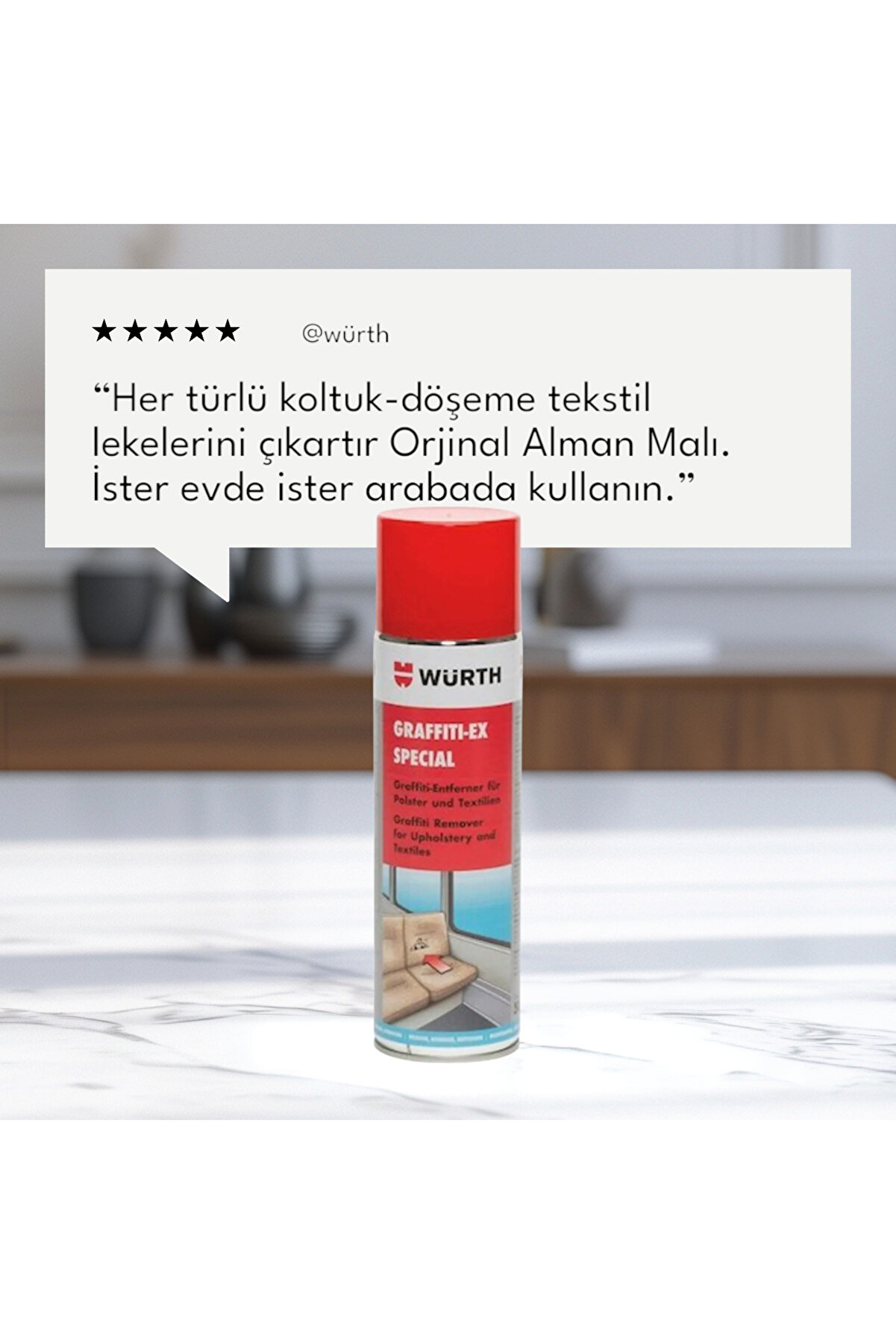 W&uuml;rth Koltuk - D&ouml;şeme Leke &Ccedil;ıkarıcı Graffıtı-Ex Specıal Leke Temi̇zleyi̇ci̇ 500 Ml