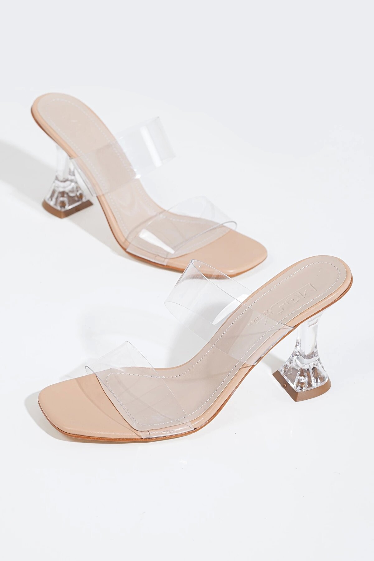 Gult Kadın Ince Topuklu Ten Şeffaf Terli̇k