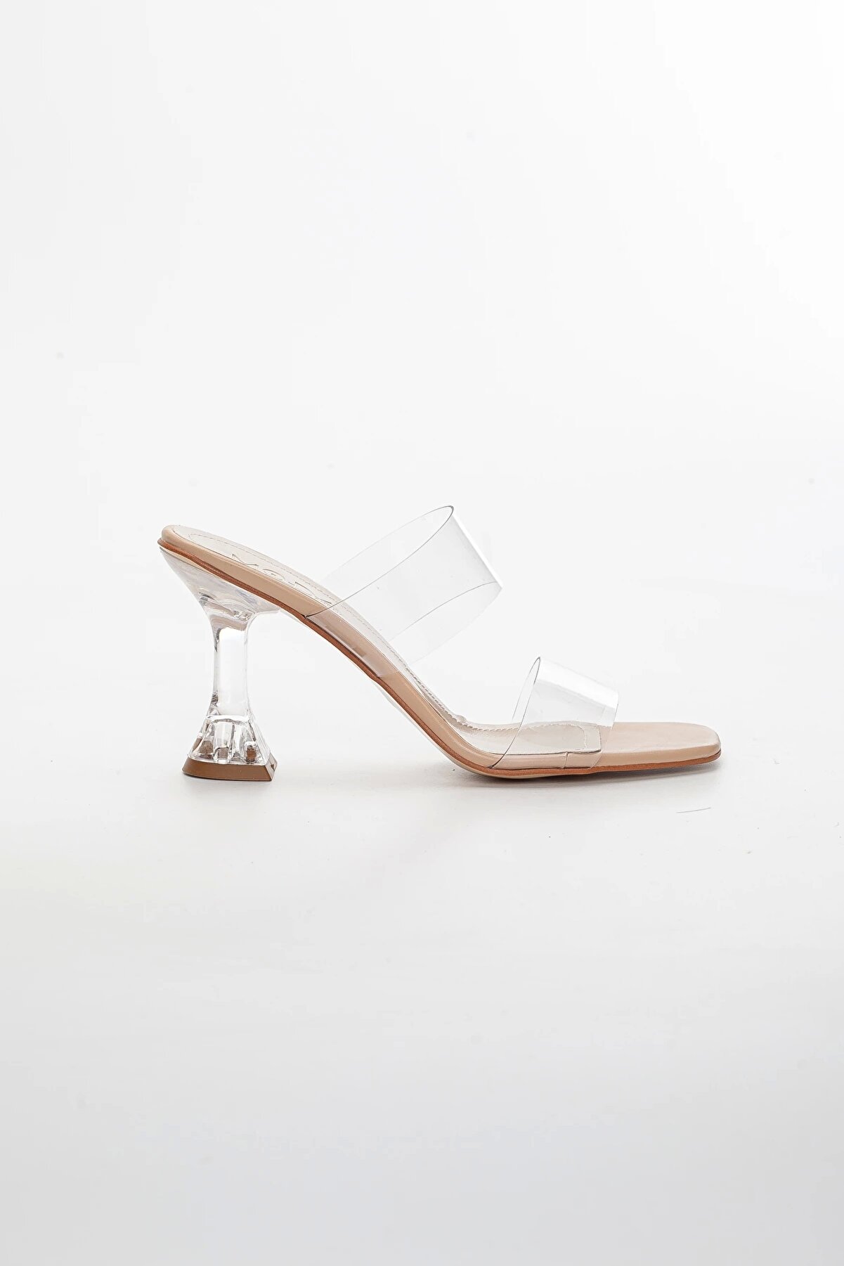 Gult Kadın Ince Topuklu Ten Şeffaf Terli̇k