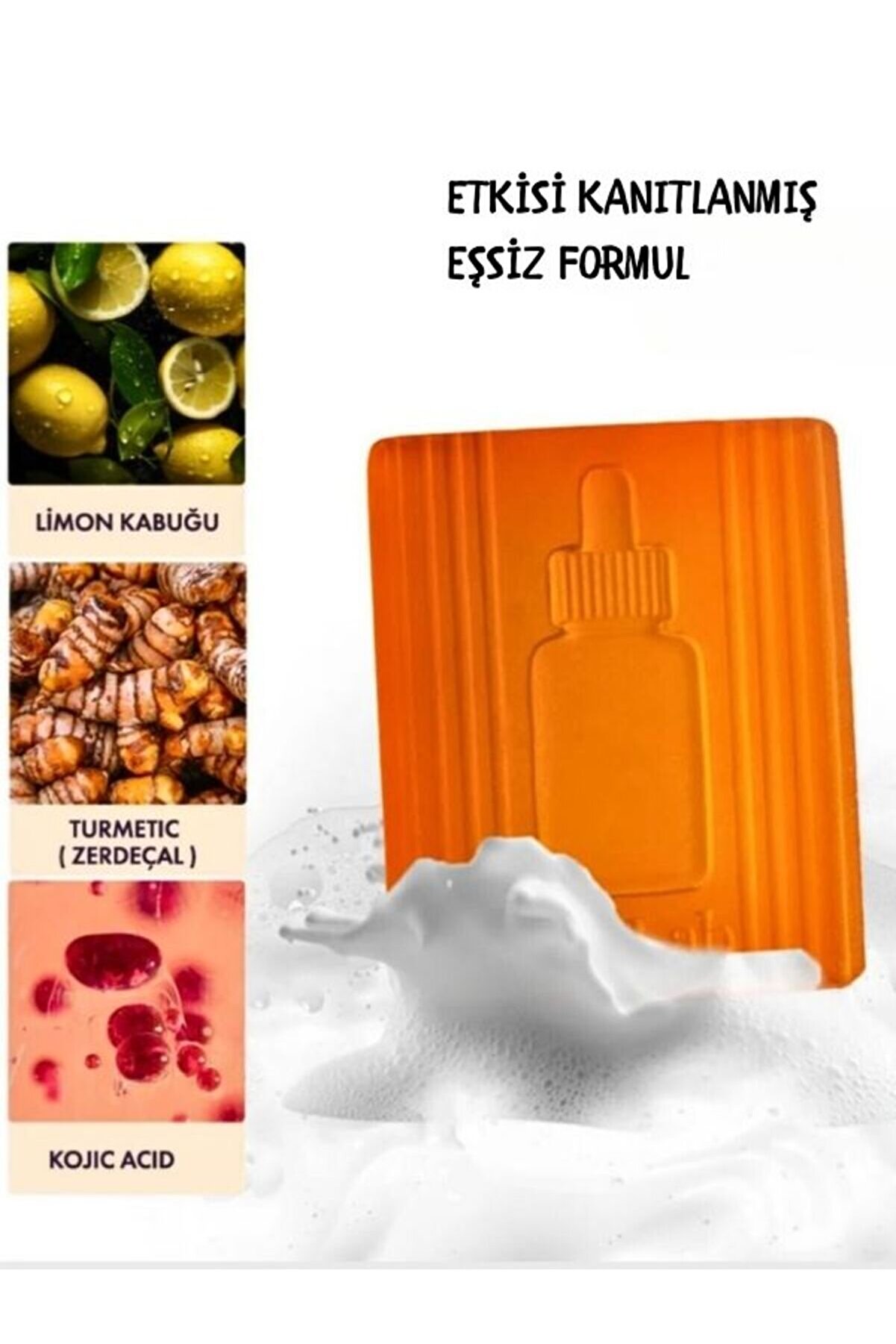 aleyna baharat Kojik Asit Sabunu Zerdeçal Içerikli Cilt Lekelerine Özel Formül 120 gr Kojic