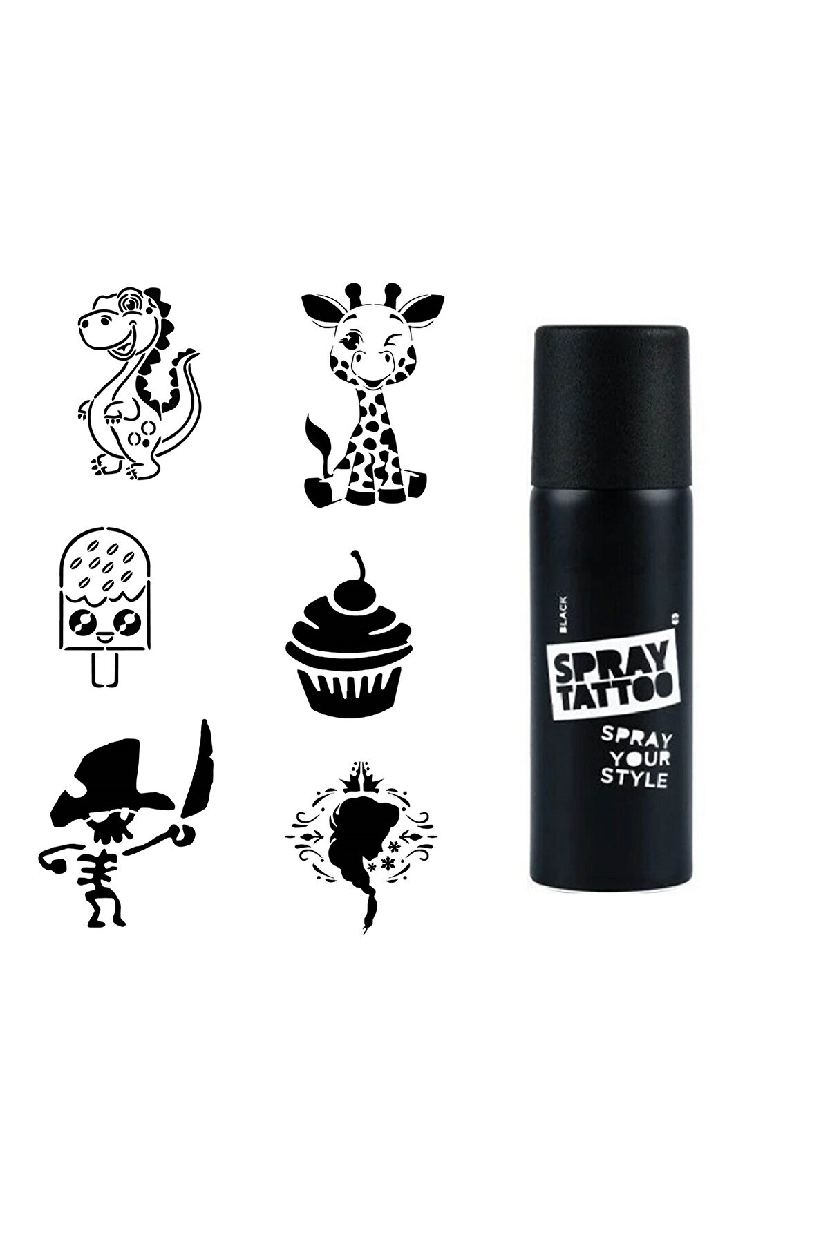 Ai̇rbrush Tattoo Çocuksu Modeller Spray Tattoo İle Geçi̇ci̇ Dövme Yapma Seti̇