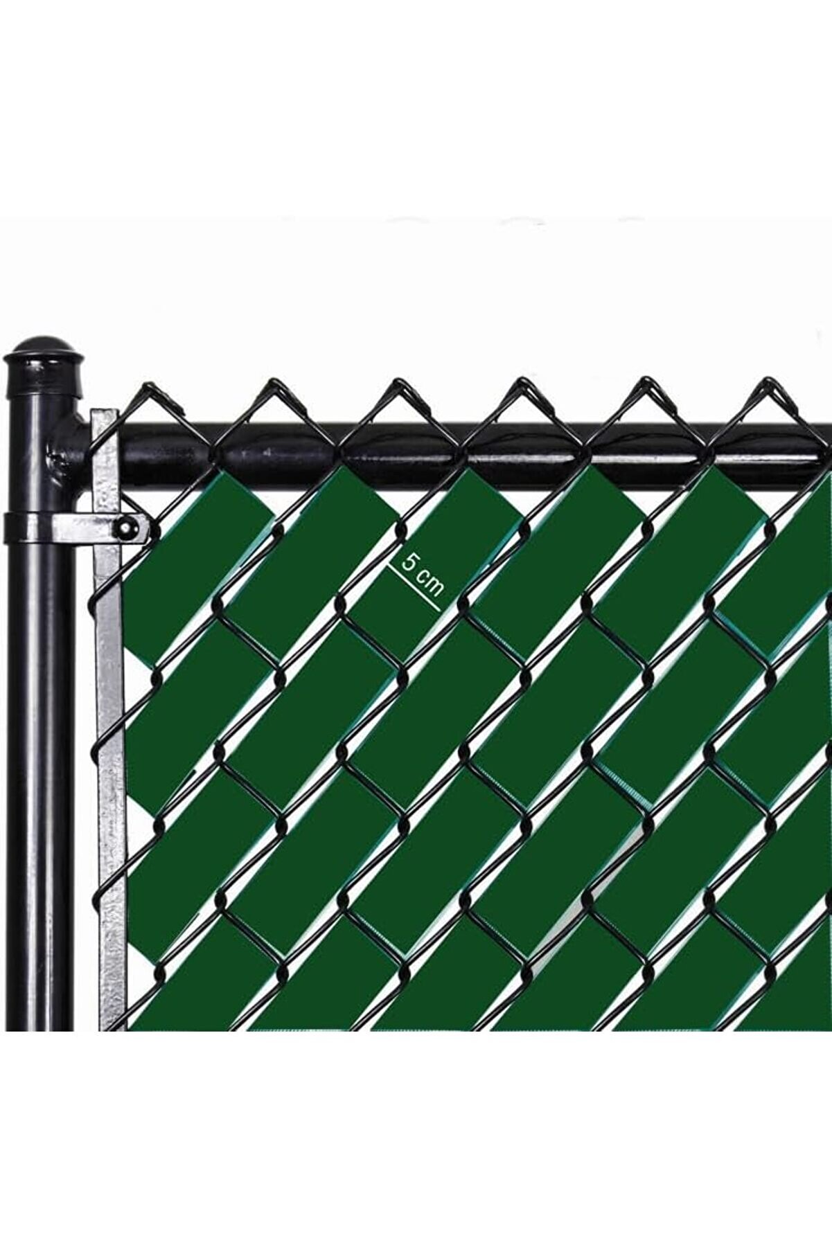 STOREMAX Örgü Tel Koruma, Kapatma, Gizlilik Bantları, Pvc Çit Şeridi (50 metre) (5cm, Yeşil)