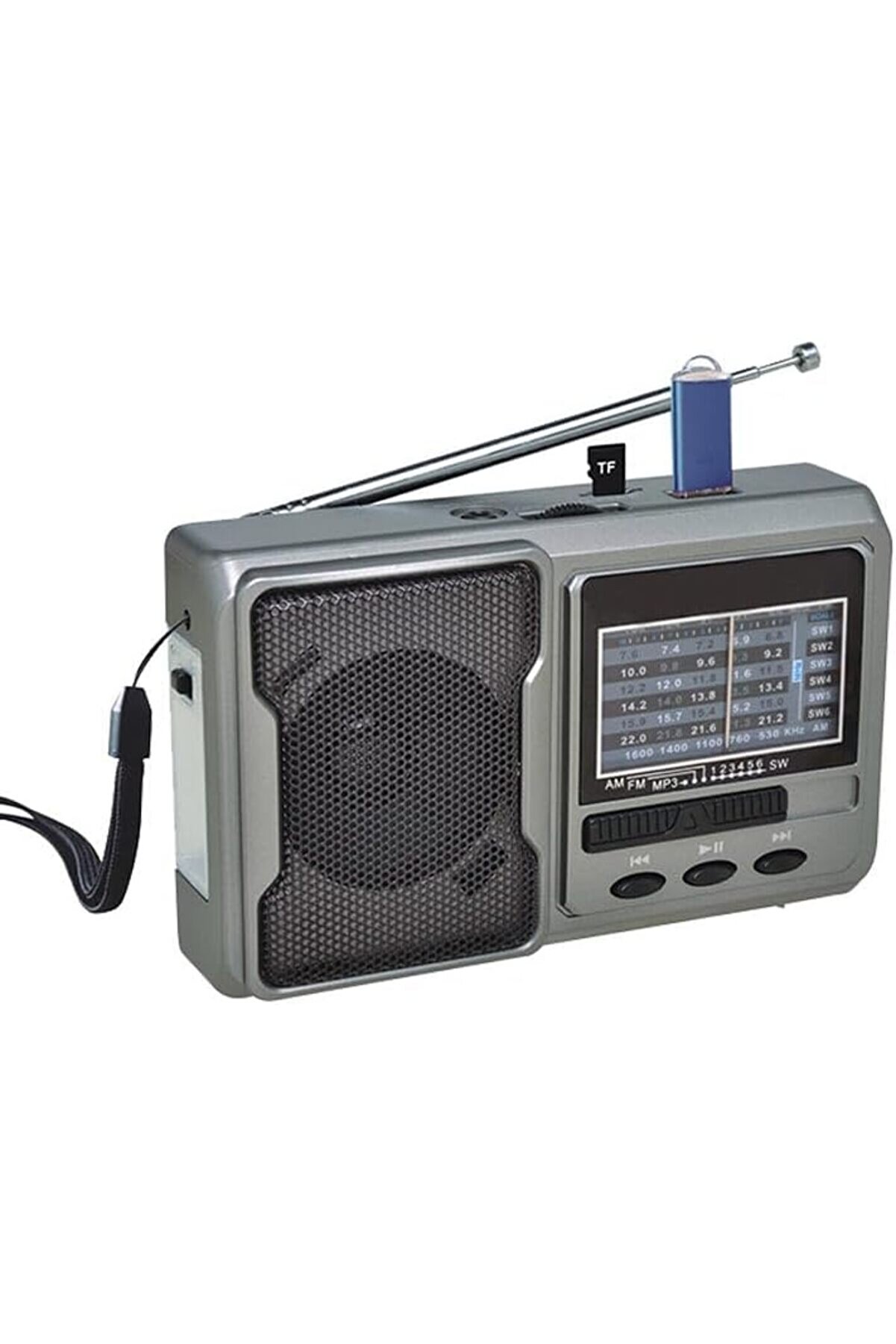 STOREMAX Tepe FP-1781BT Mini Cep Radyosu Bluetooth Hoparlör FM Radyo LED Işıklı Şarjlı USB Micro SD MP