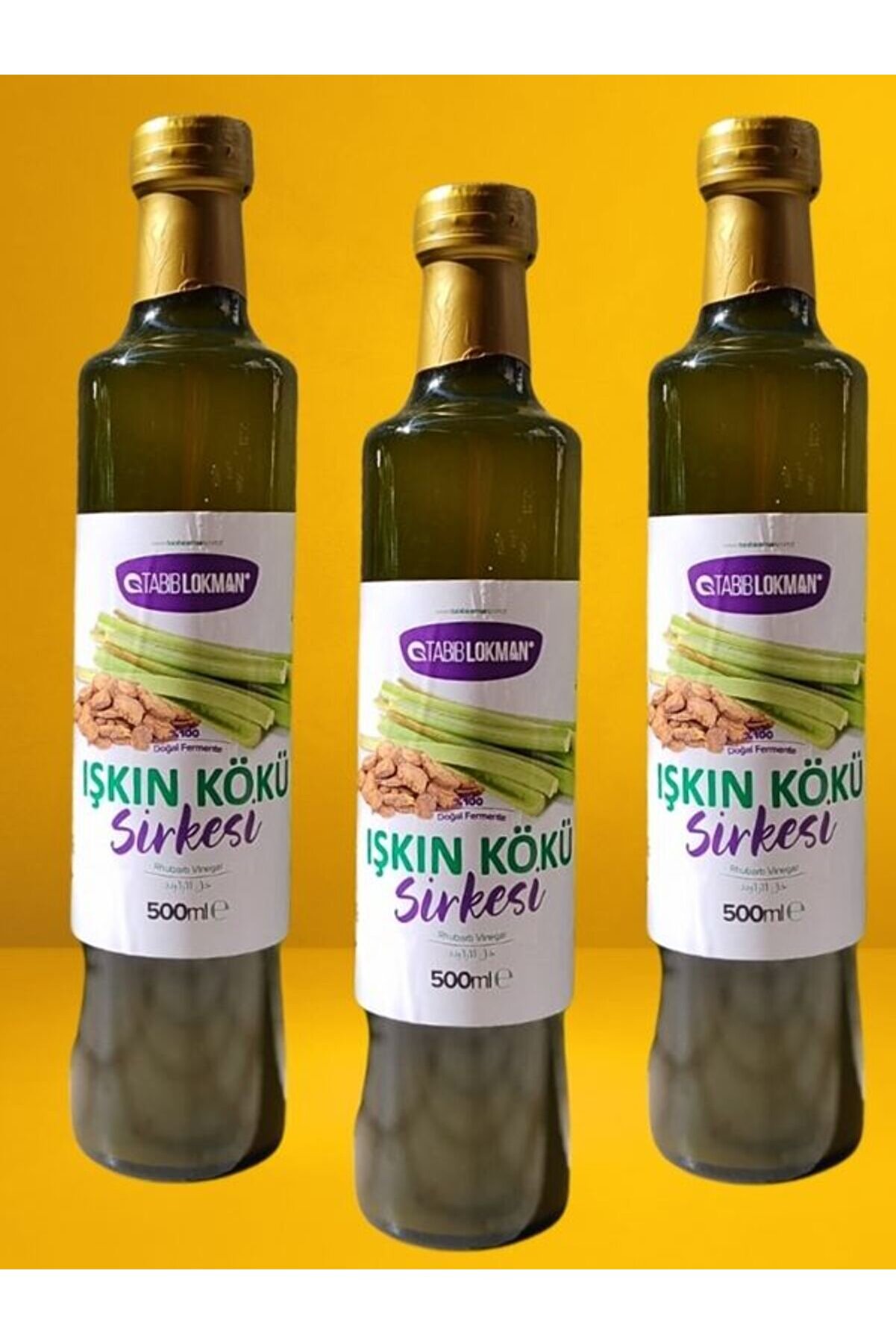 aleyna baharat Işkın Kökü Sirkesi 3 ADET Içkın Kökü Işkın Otu Sirkesi