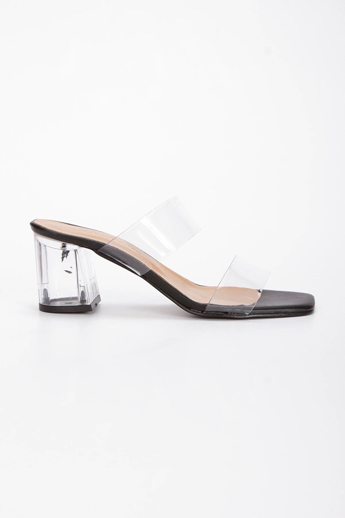 Gult Kadın Şeffaf Topuklu Terli̇k Si̇yah