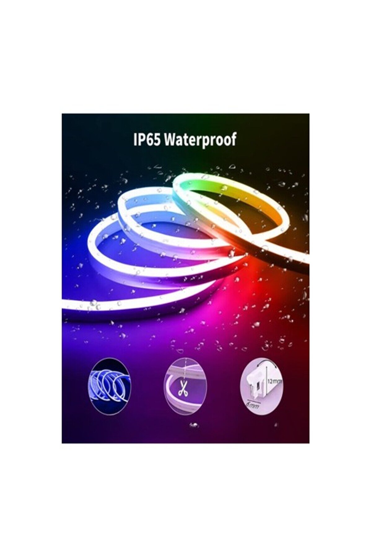 5M 16 Renk 4 Fonksi̇yonlu Esnek Şeri̇t Neon Led