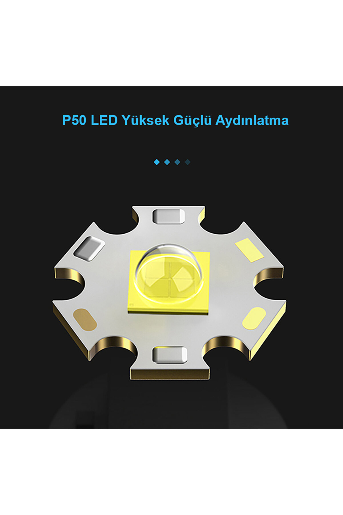 3000 Lümen  Güçlü El Feneri̇ Watton Wt-600 Tdrtr