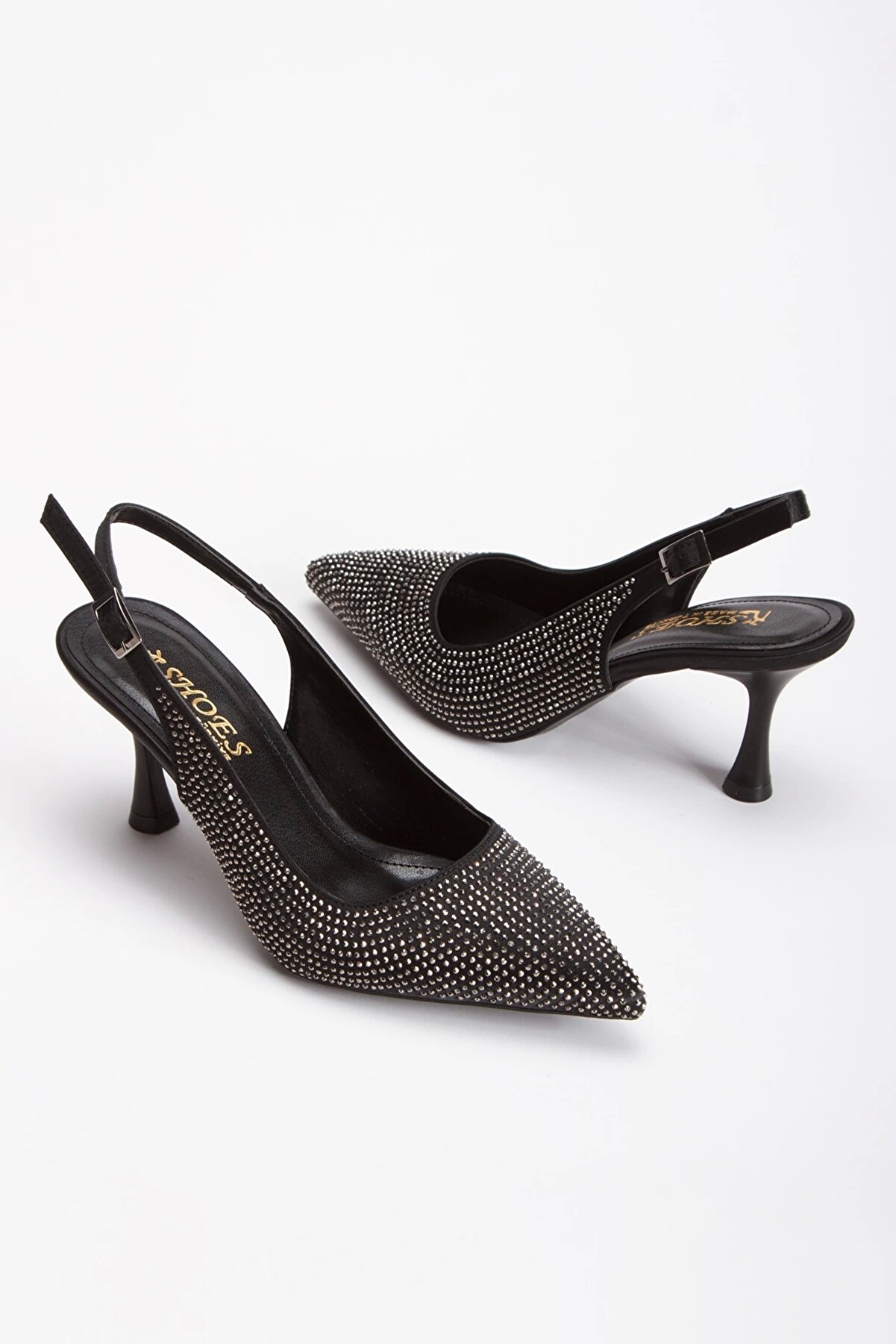 Gult Kadın Burnu Kapalı Arkası Açık Gece Ayakkabısı Si̇yah