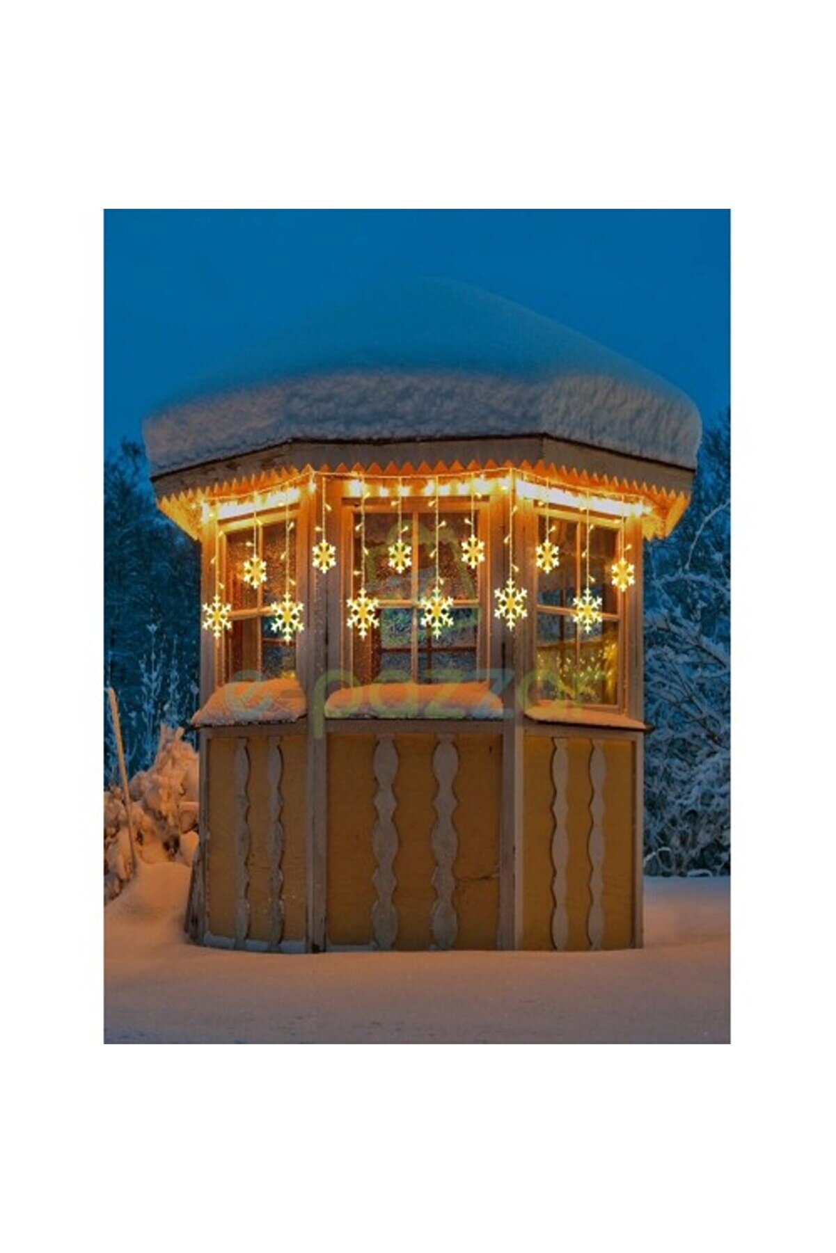 evimdeyokyok 3m 12 Saçaklı 12 Kar Tanesi 8 Fonksiyonlu