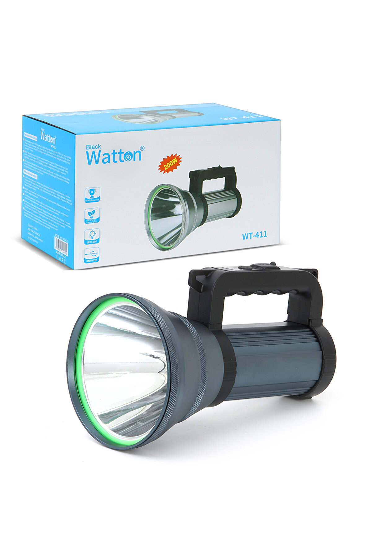 200W Güçlü Şarjlı El Feneri̇ Projektör Wt-411