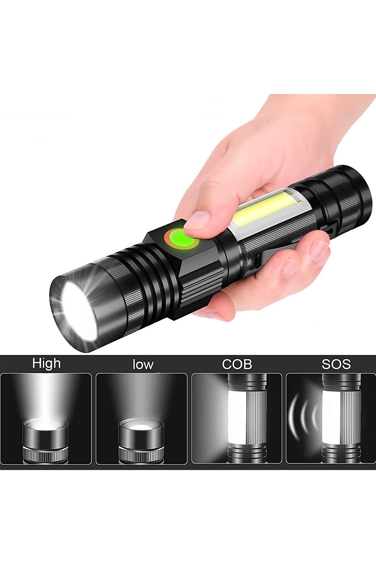 evimdeyokyok F.B.I PRO F-28A ŞARJLI MIKNATISLI EL FENERİ TdrTR