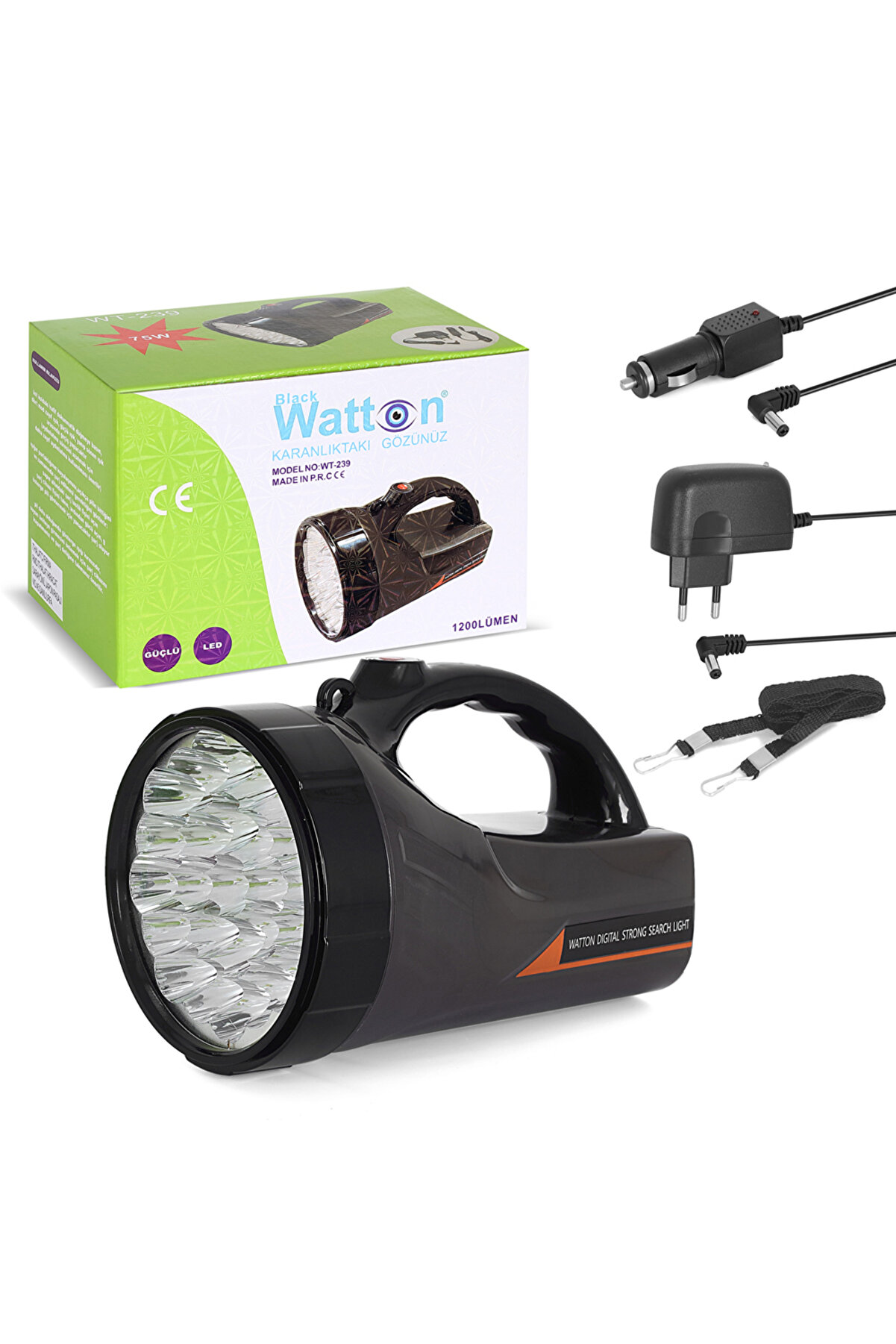 evimdeyokyok 1200 Lümen 25 Ledli El Feneri Watton Wt-239 TdrTR