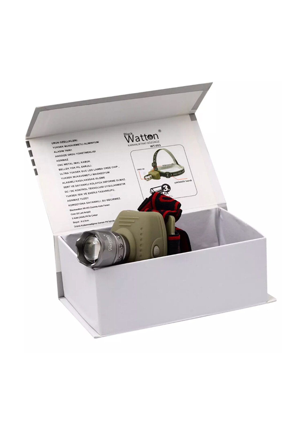 Süper Zoomlu Kafa Lambası Watton Wt-053 Tdrtr