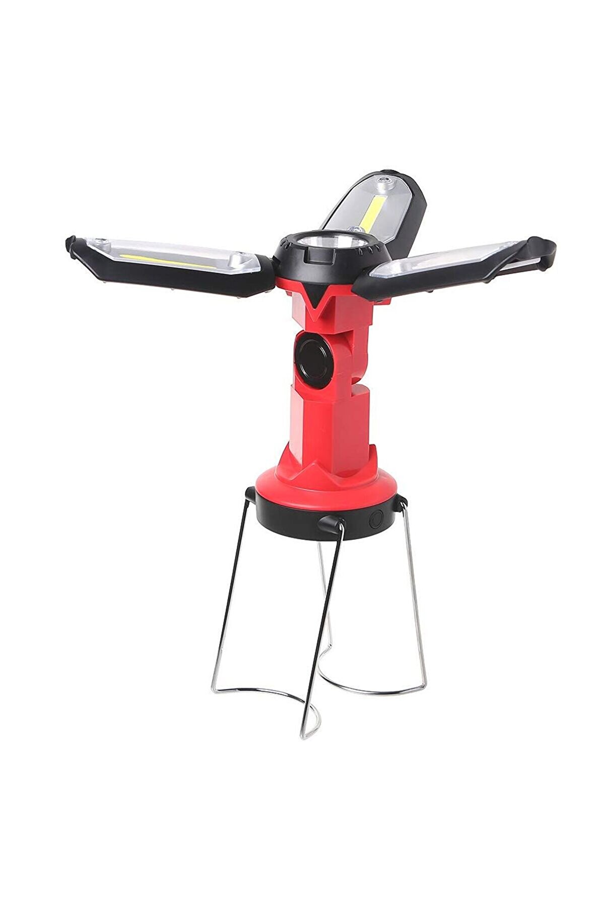 Şarjlı Katlanabi̇li̇r 3 Xcob Led + 3W Led Çok Fonksi̇yonlu Kamp Feneri̇ P-8801 Tdrtr