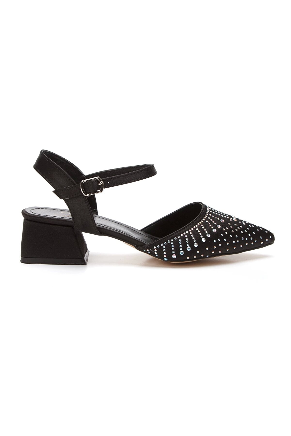 Gult Kadın Arkası Açık Burnu Kapalı Taş Baskılı Ayakkabı