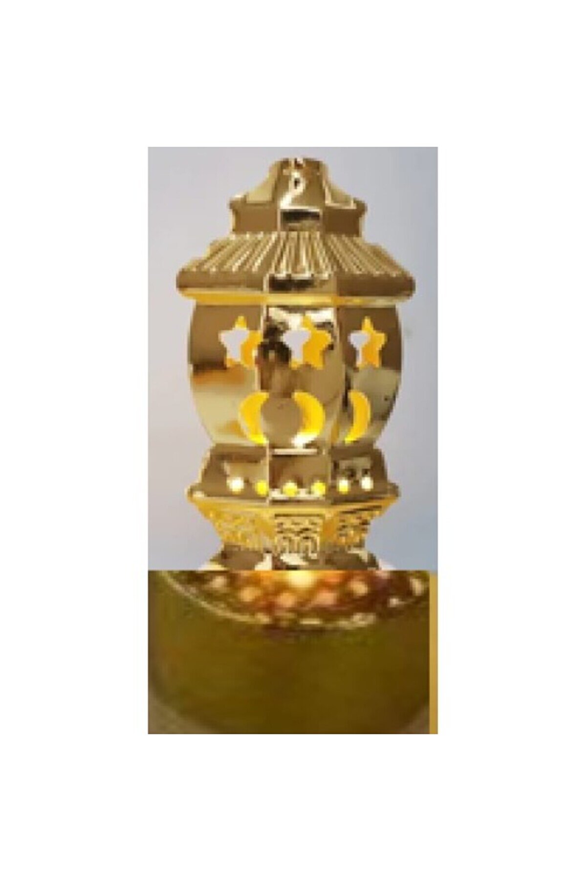evimdeyokyok 12 li Ramazan Ayaklı Led Işık Gold Renk Gün Işığı