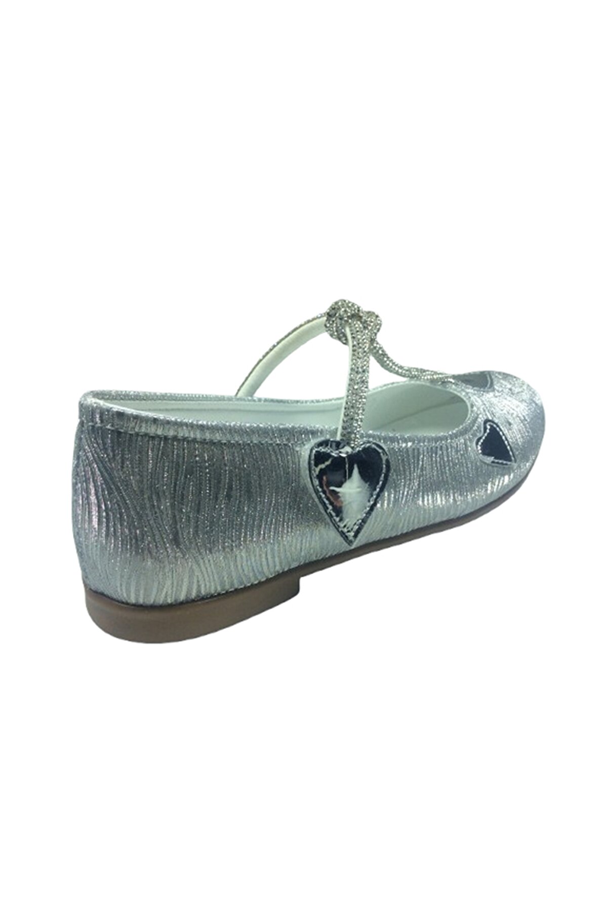 Ortopedi̇kal1010 Ort Emt Fi̇let Gümüş Parlak Babet Taşlı Kız Çocuk Abi̇ye Ayakkabı Düğün