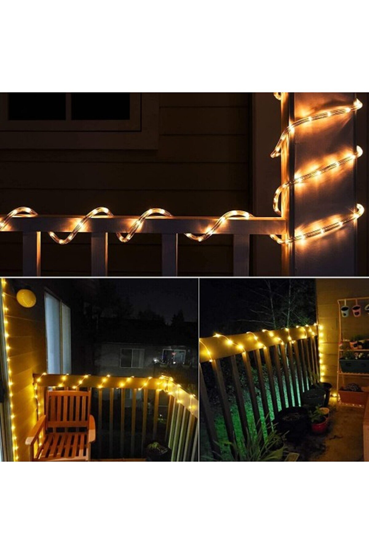 10M 100 Led Solar Led Işık Gün Işığı
