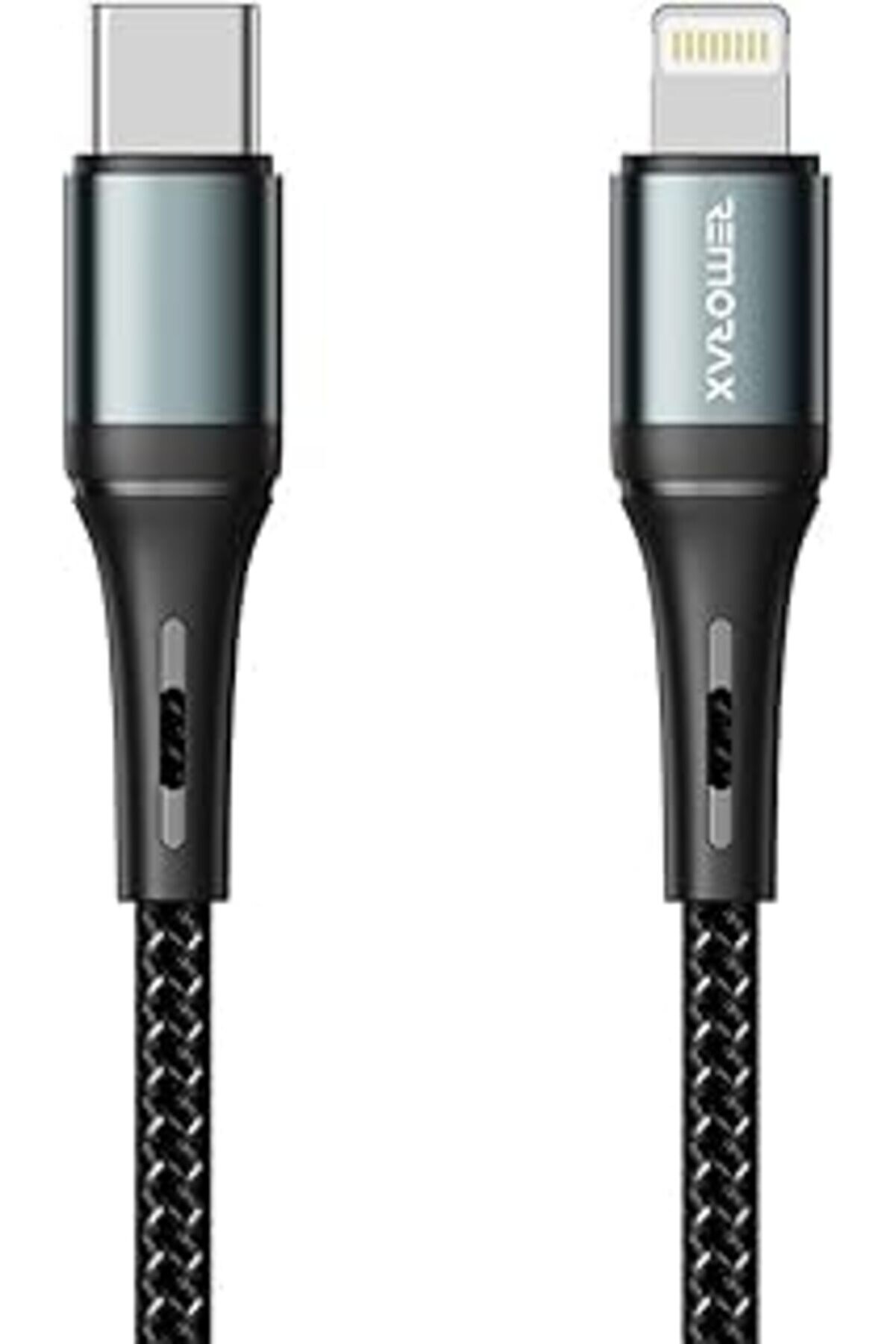 STOREMAX Remorax Örgülü Iphone Uyumlu Type C-lightning Pd Hızlı Şarj Kablosu, Siyah (100 CM)