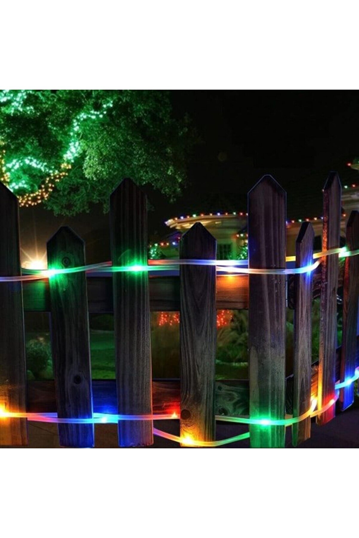 10M 100 Led Solar Led Işık Rgb