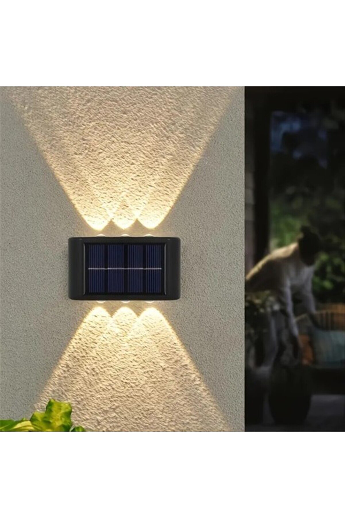 evimdeyokyok 2 li Solar Duvar Aydınlatması 6 Ledli Gün Işığı