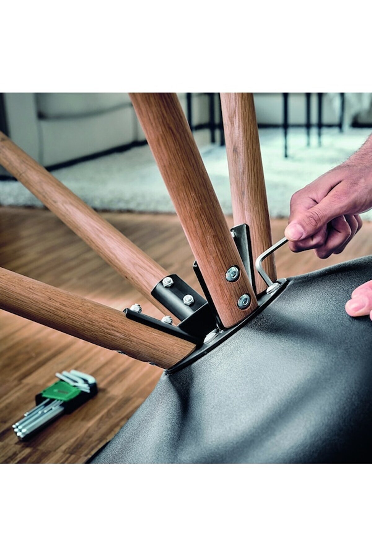 Top Başlı Uzun Alyan Anahtar Takımı 9 Parça - 1600A02Bx9