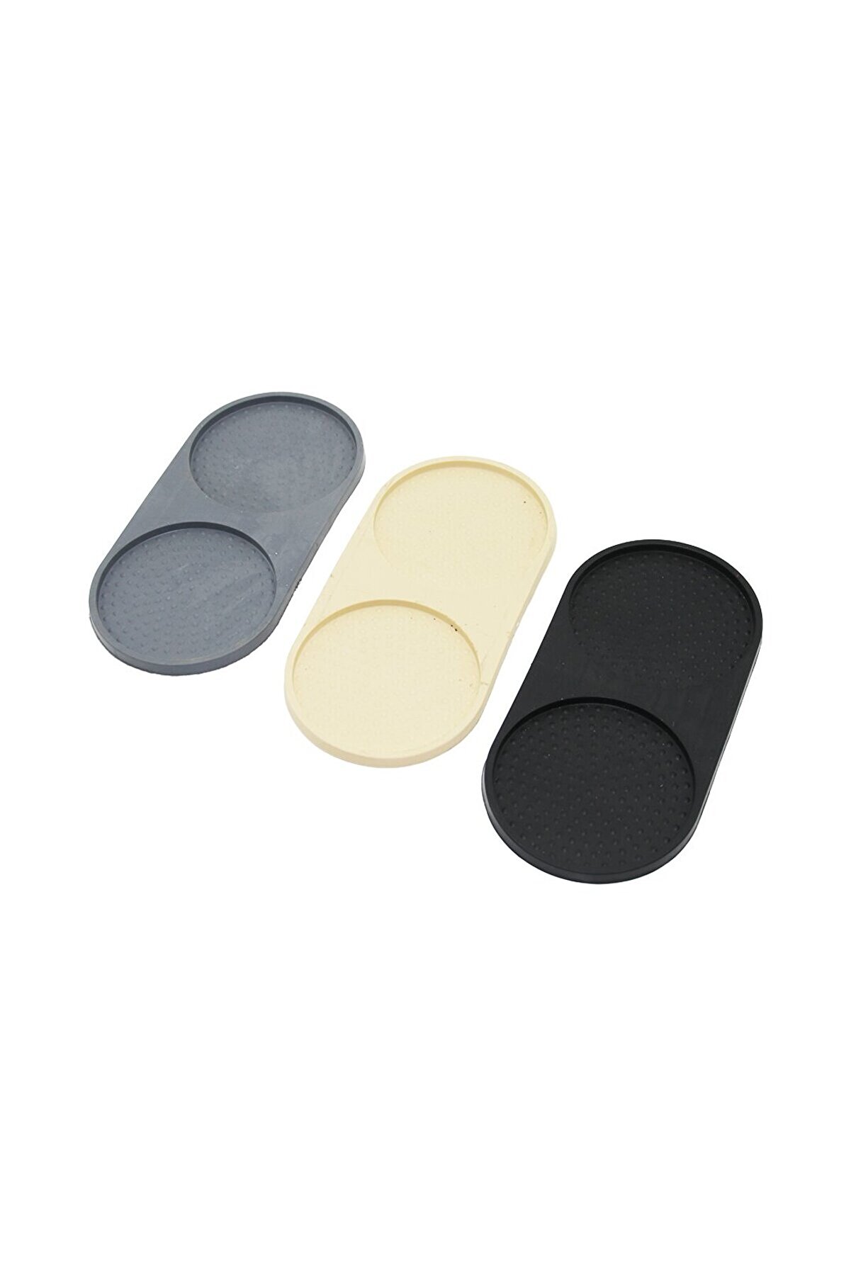 Go İthalat 2 B&ouml;lmeli̇ Oval Renkli̇ Si̇li̇kon Yağdanlık - Sabunluk Altlık 12 X 24.5Cm (4457)