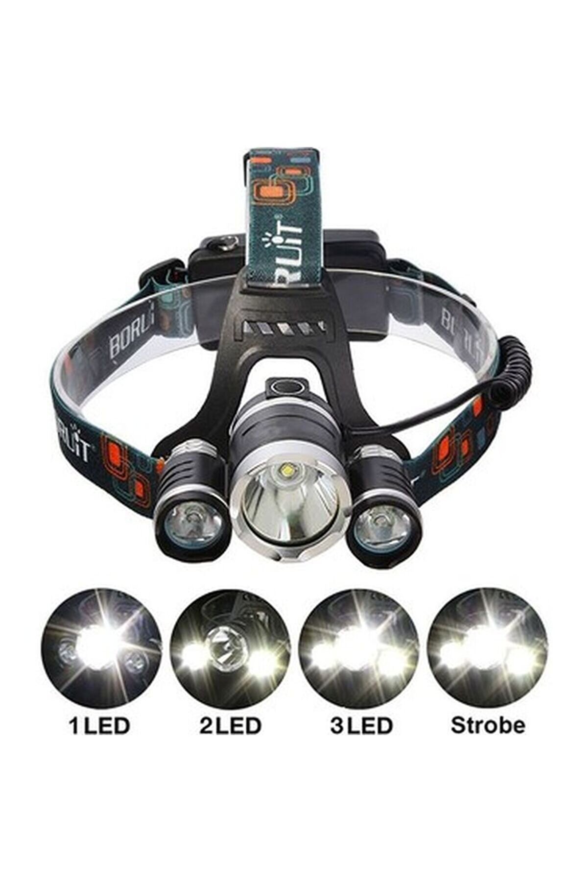 evimdeyokyok Boruit T6 Kafa Feneri 5000 Lumens 3xcree Xm-t6 2r5 Lamba Led Kamp Lambası Tdrtr