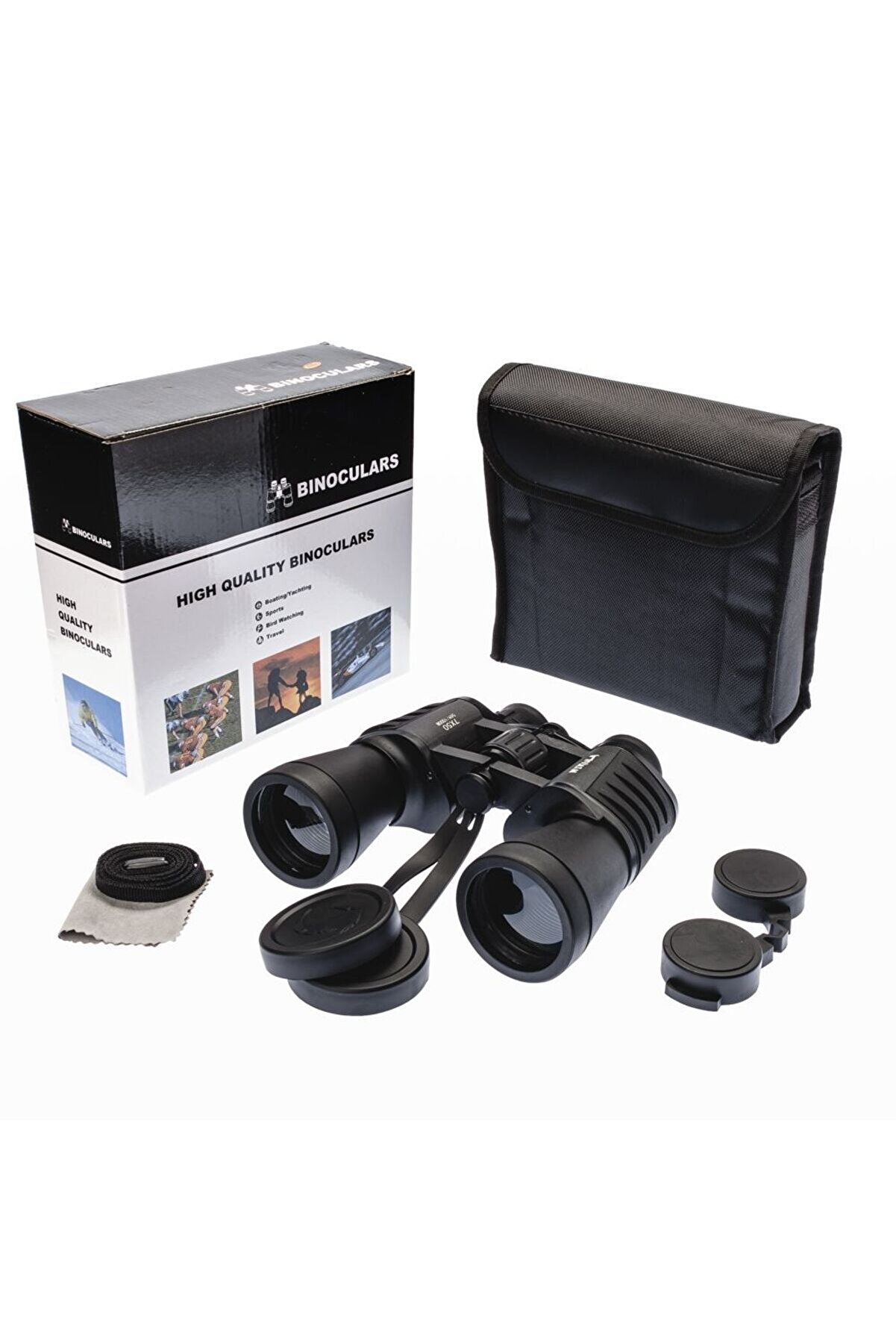 evimdeyokyok Nikula 7x50 – Geniş Ön Mercekli Profesyonel El Dürbünü – 1000m/56m – Siyah V1 Tdrtr