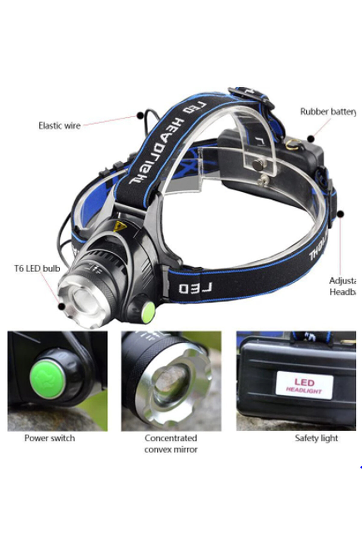 F.b.ı F-823A Su Geçi̇rmez Şarjlı Kafa Lambası Tdrtr