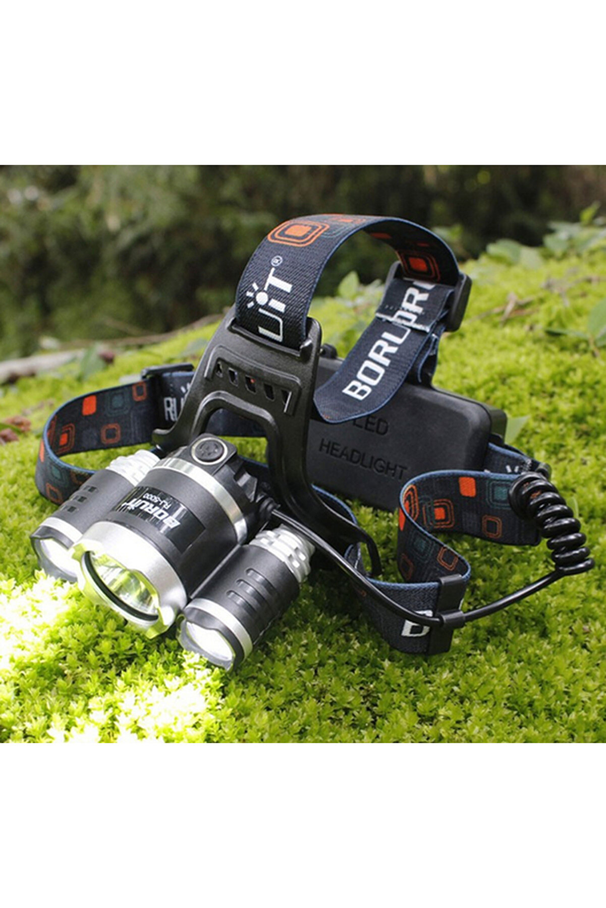 Borui̇t T6 Kafa Feneri̇ 5000 Lumens 3Xcree Xm-T6 2R5 Lamba Led Kamp Lambası Tdrtr