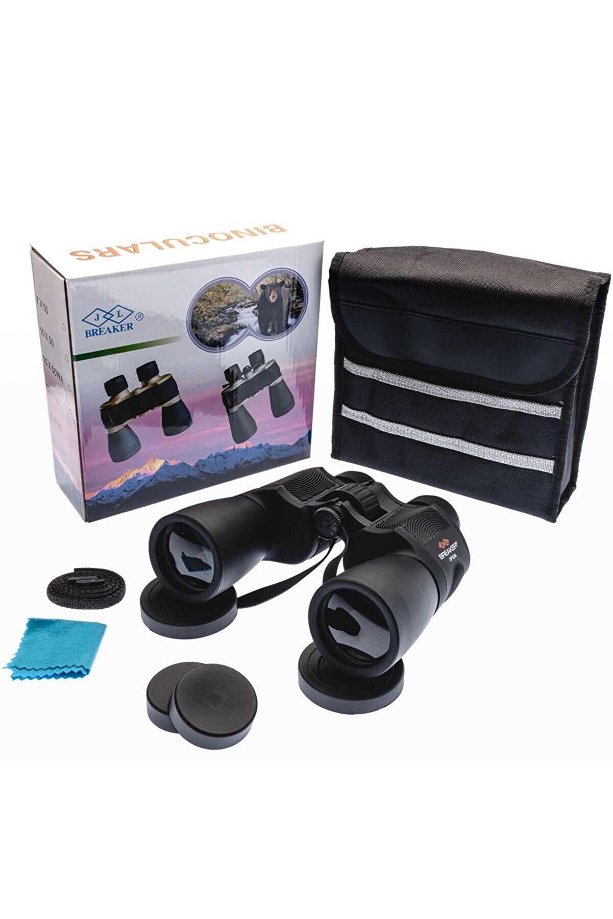 evimdeyokyok Breaker 7x50 Wd2 Çift Göz Ayarlı Profesyonel El Dürbünü – 1000m/56m – Siyah Tdrtr