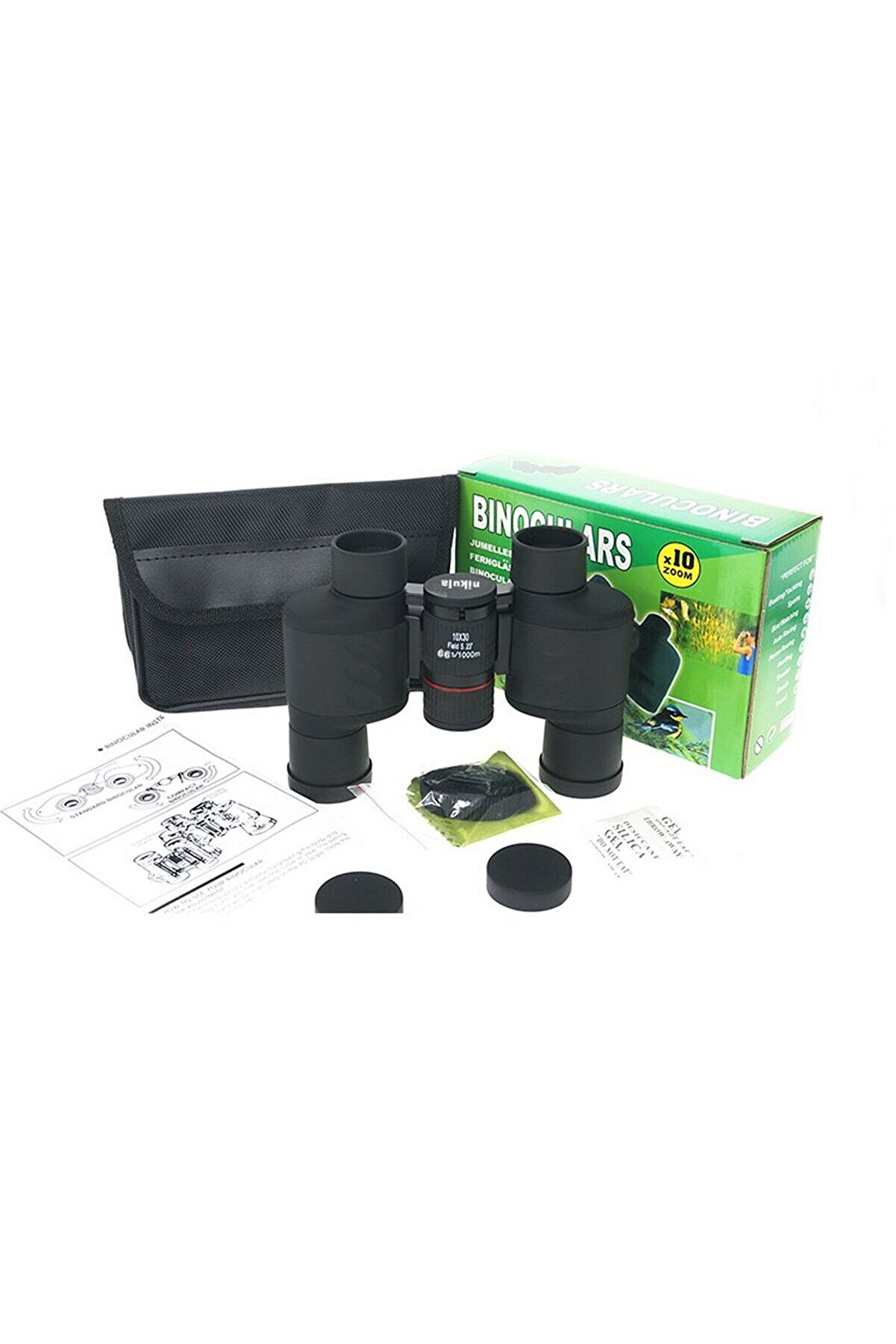 evimdeyokyok Nikula 10x30 Mavı Mercekli Kauçuk Kaplamalı Kamp Dürbün Tdrtr