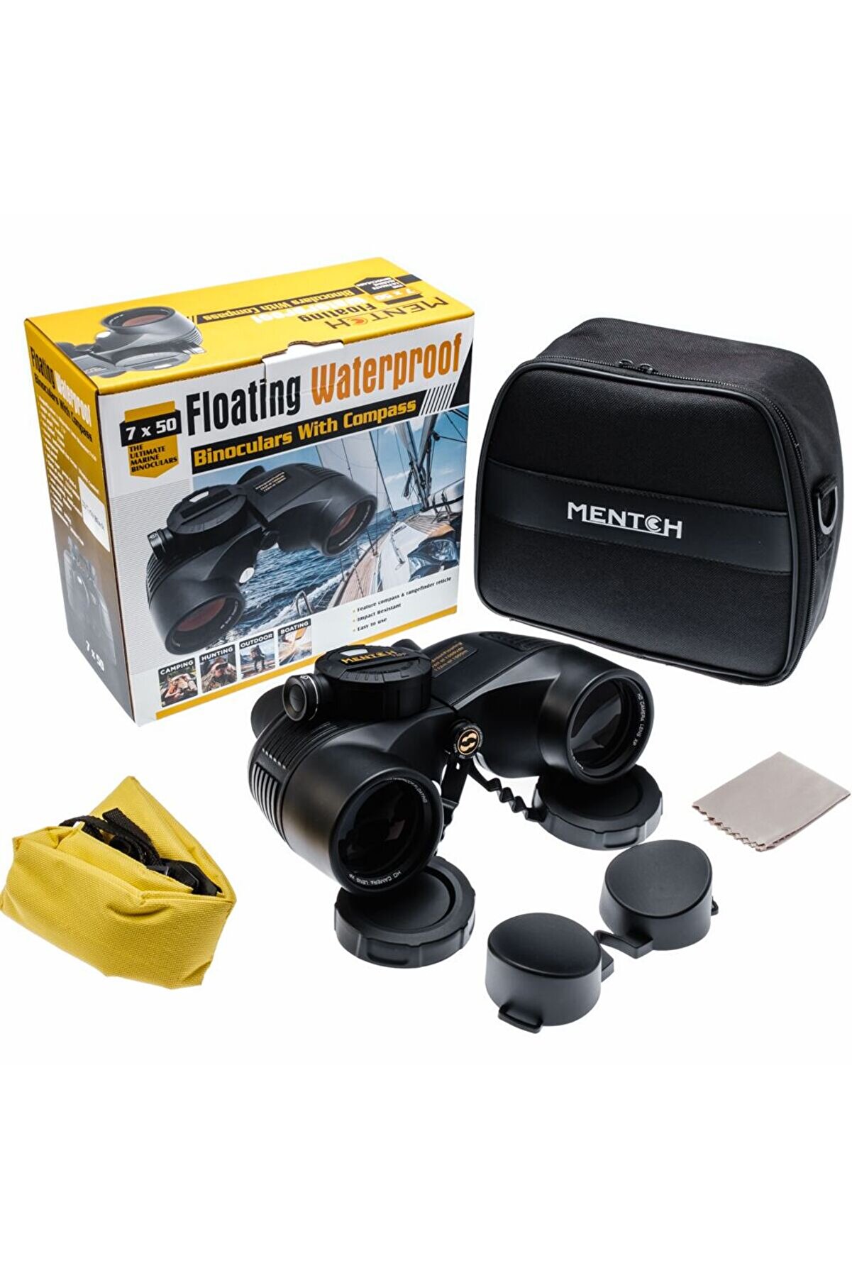 evimdeyokyok Mentch 7x50 Profesyonel Dürbünü 1000m/132m Su Geçirmez Siyah Tdrtr