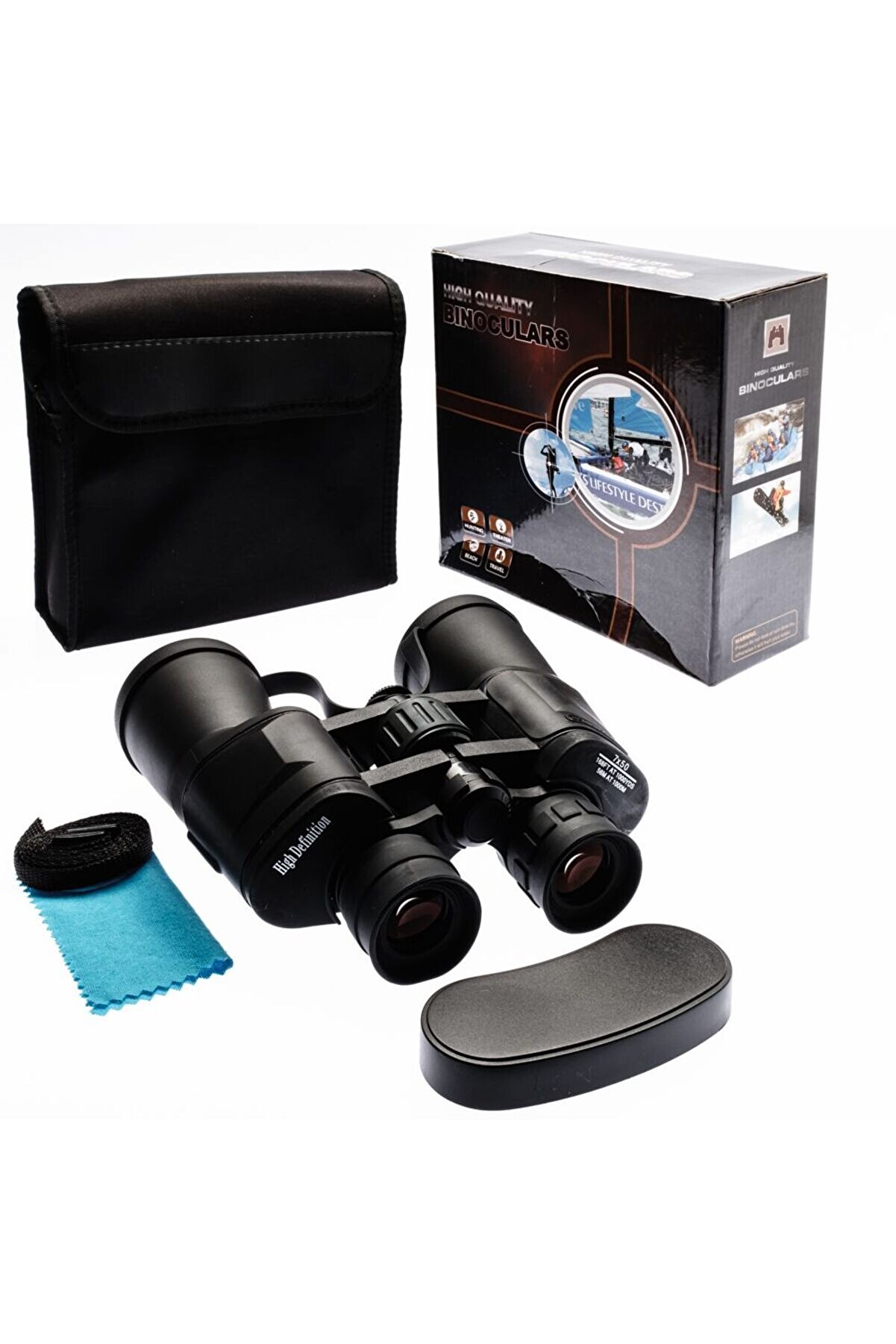 evimdeyokyok Nikula High Defination 7x50 Geniş Ön Mercek Profesyonel El Dürbünü 1000m/56m Tdrtr