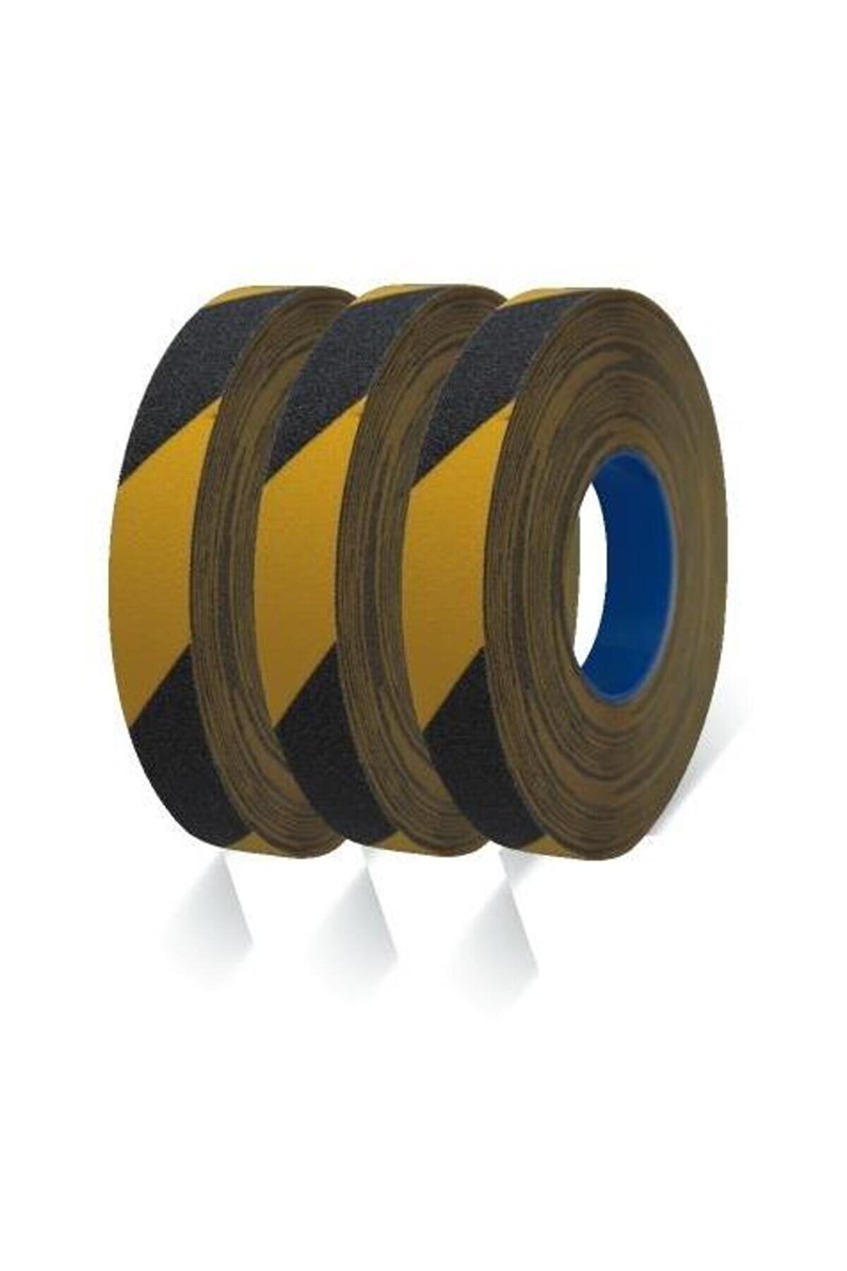 Sarı Si̇yah Merdi̇ven Ve Zemi̇n Kaydırmaz Kaymaz Bant 50Mm X 25 Mt Tdrtr