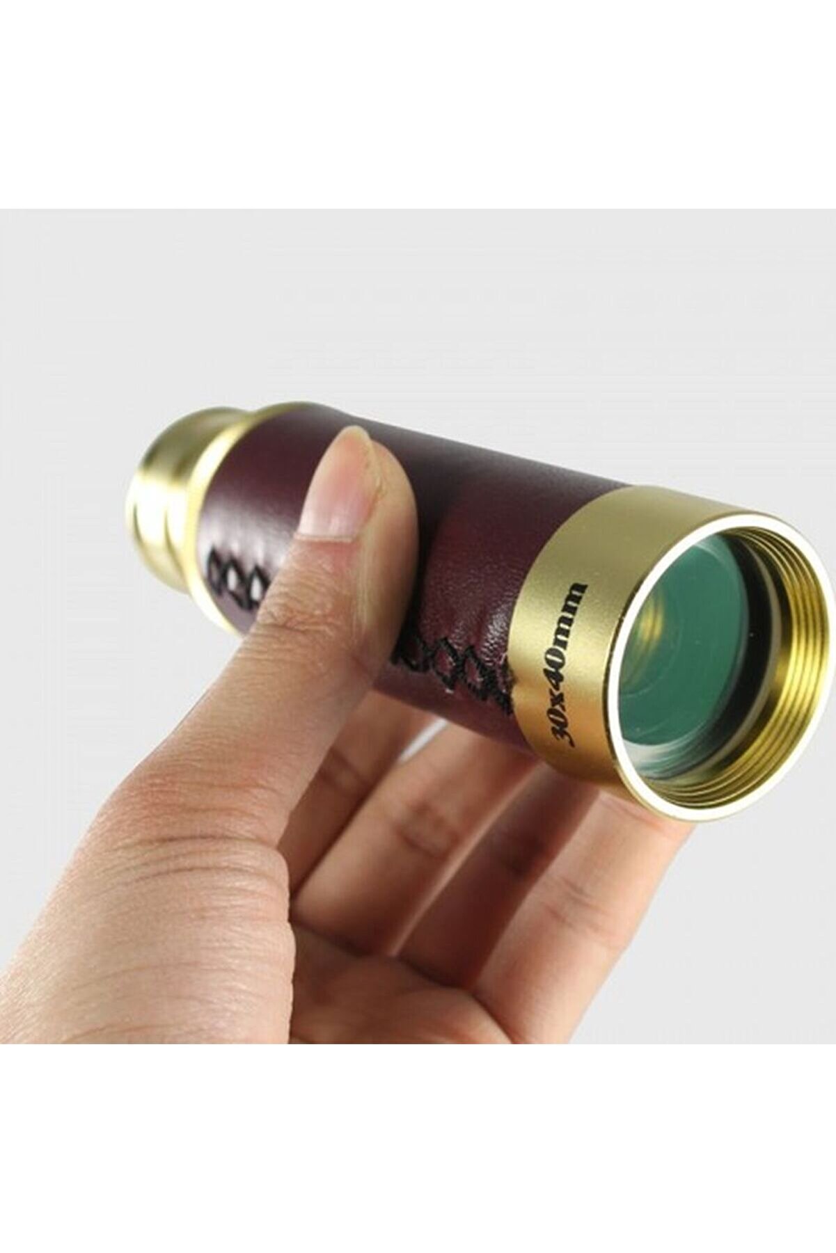 30X40 Panda Büyük Mercekli̇ Pi̇ri̇nç Gövdeli̇ Deri̇ Çantalı Deni̇zci̇li̇k Korsan Dürbün Tdrtr