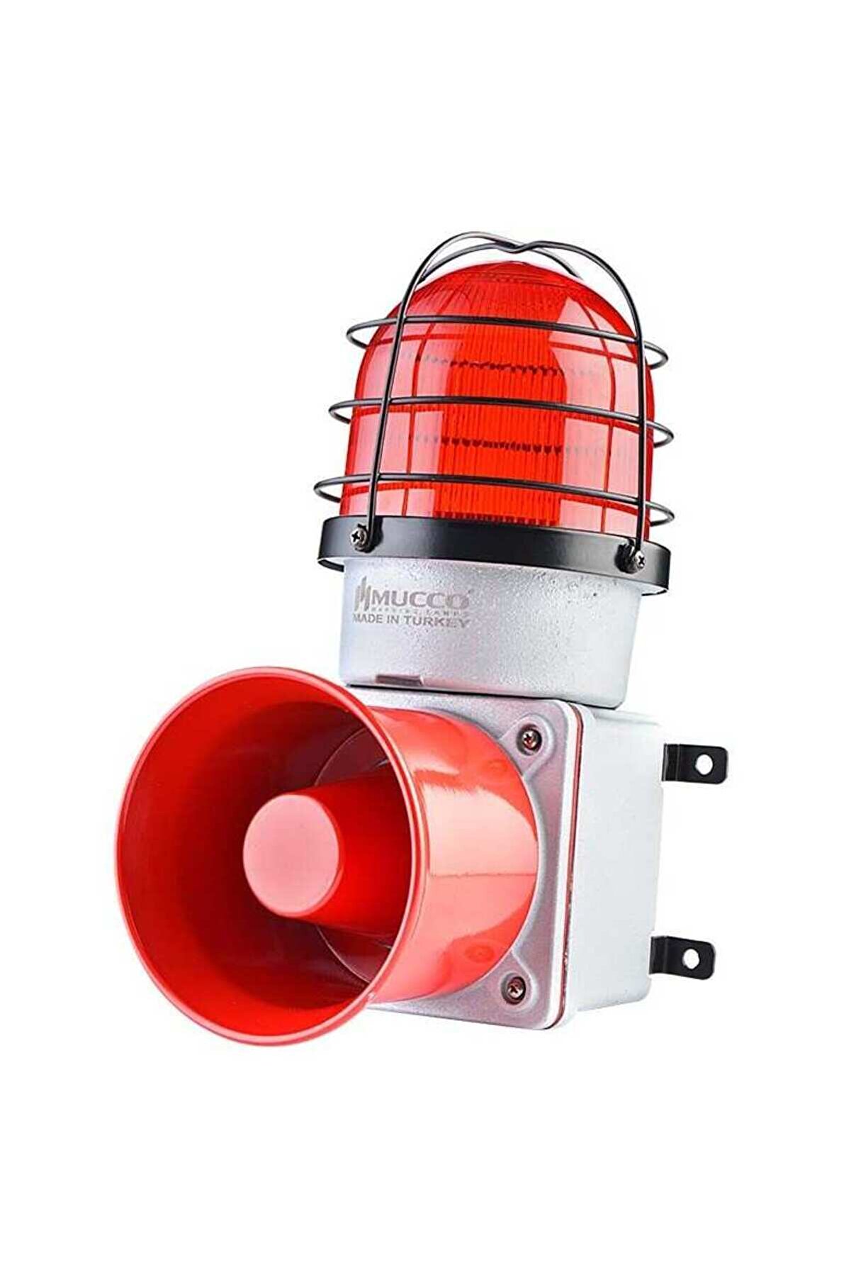 evimdeyokyok Snt-e12522-d E125 Serisi Endüstriyel Işıklı Ikaz Sireni 85-260v Ac/dc Tdrtr