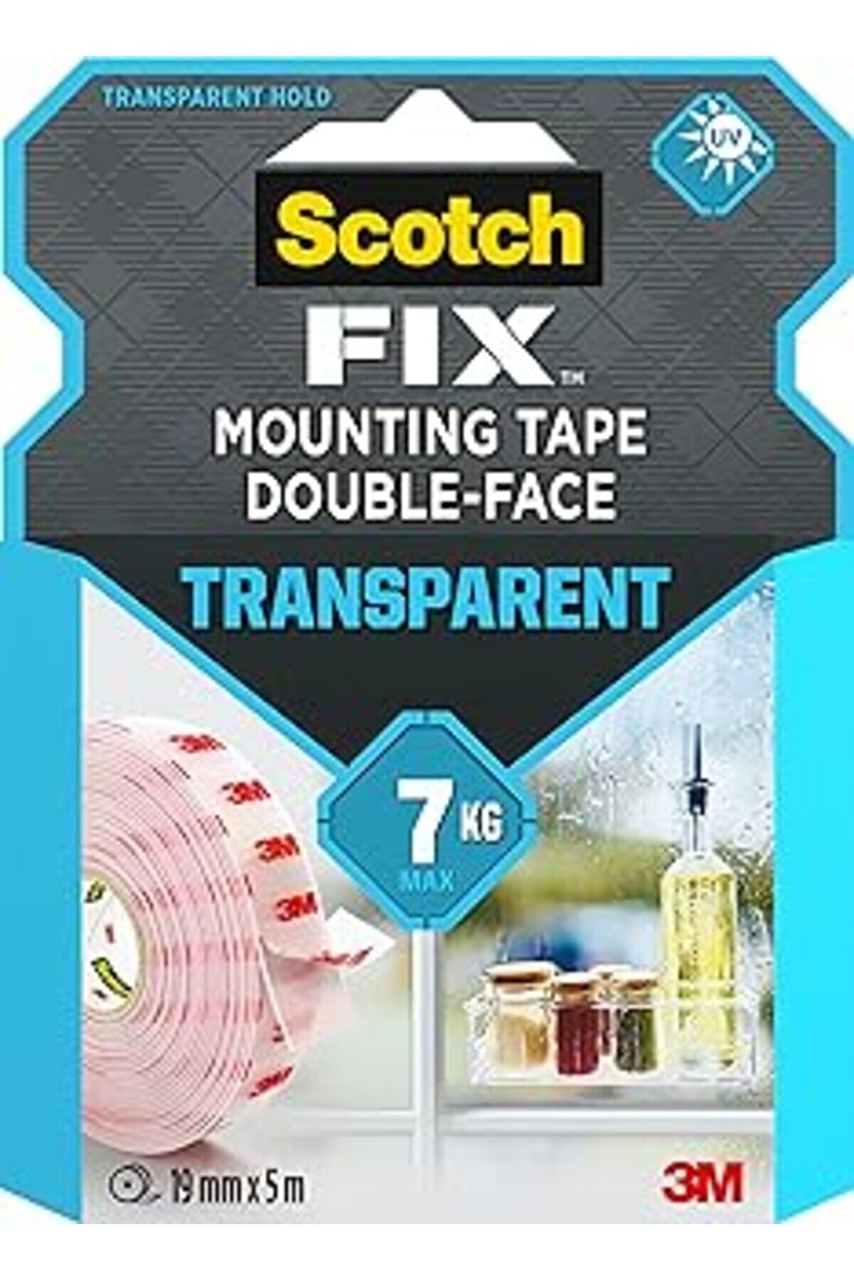 shop Scotch-fix Şeffaf Montaj Bandı 4910c-1950-p, 19 Mm X 5 M, 1 Rulo/paket (AMBALAJ FARKLI OLABİLİR)