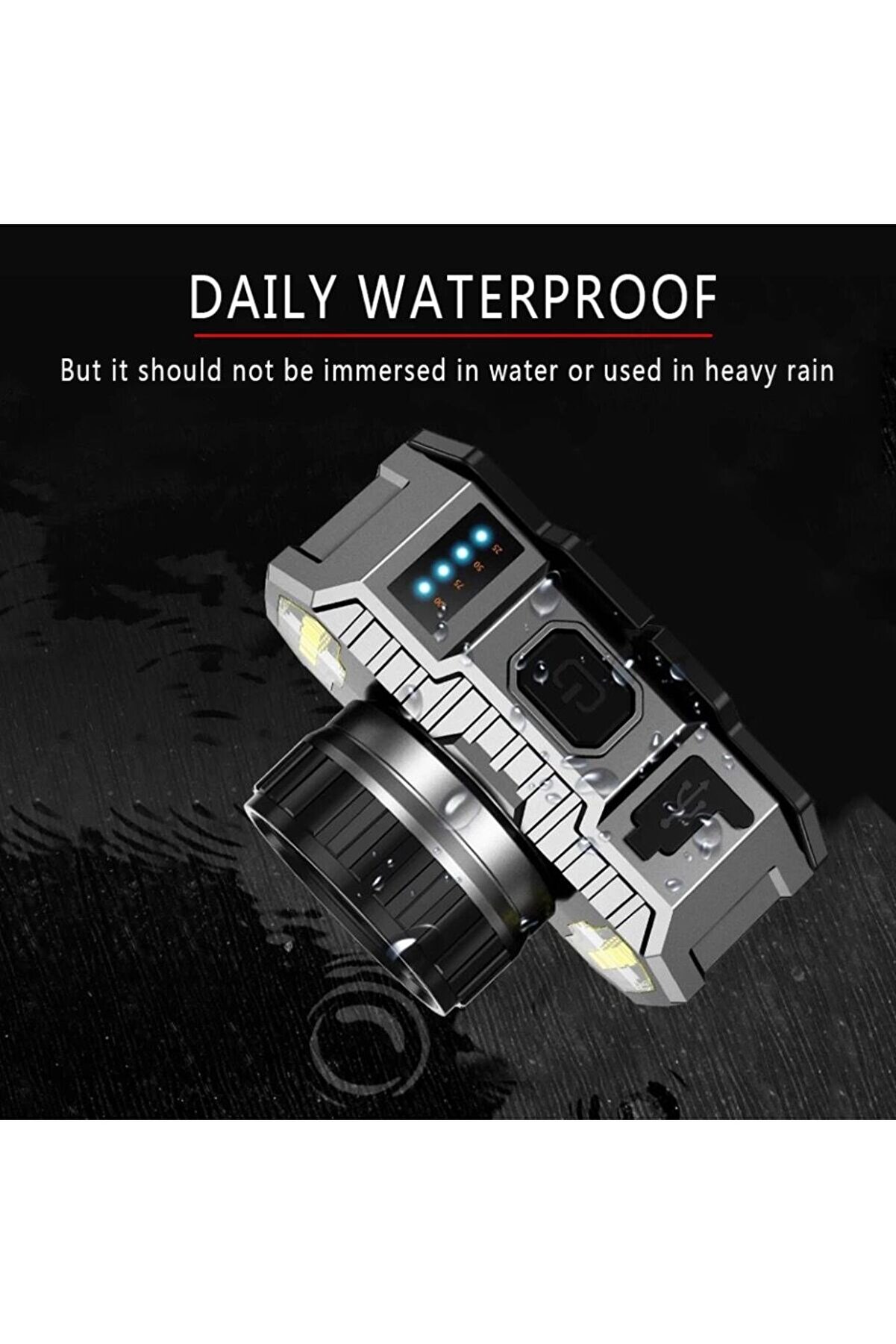 Peakstar Ps-010 800 Lümen Zoomlu Şarj Göstergeli̇ Cob Led Usb Li̇ Şarjlı Kafa Lambası Tdrtr