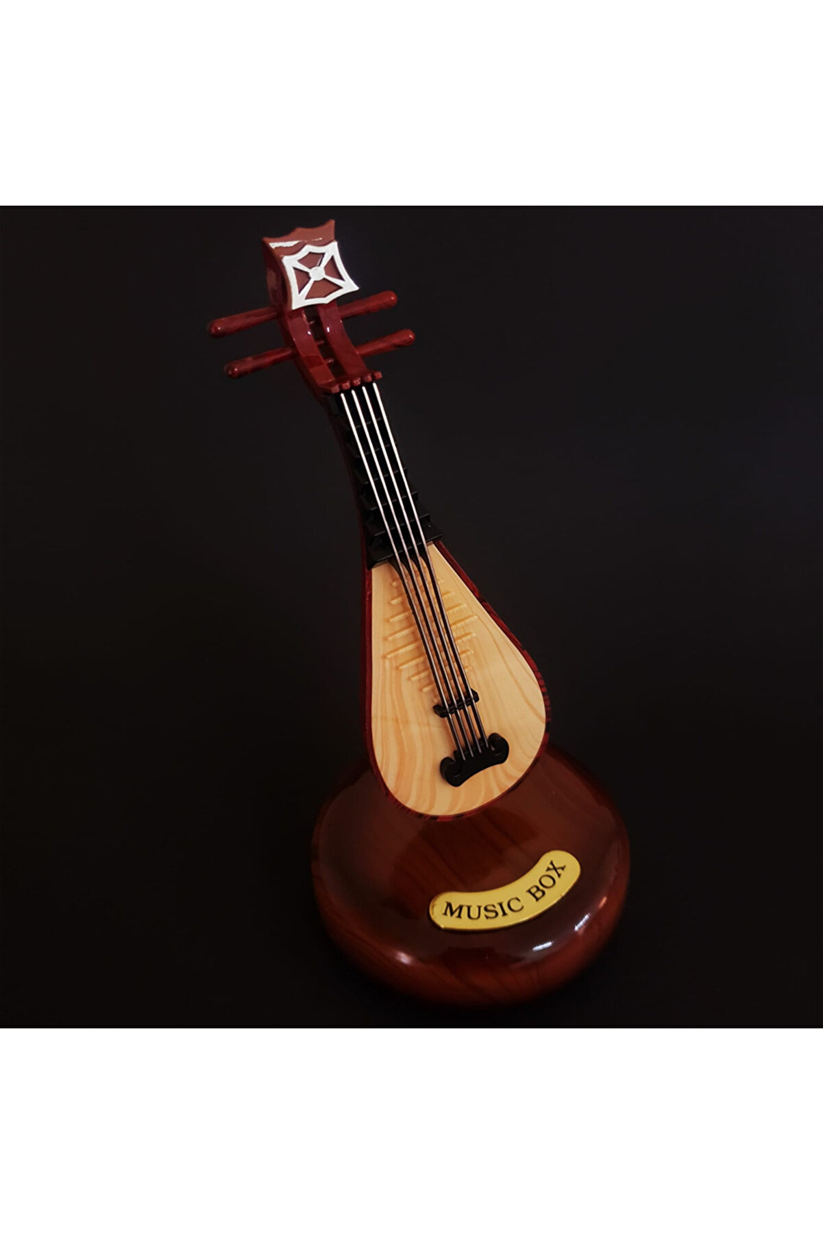 evimdeyokyok Saz Tasarımlı Dekoratif Müzik Kutusu Tdrtr