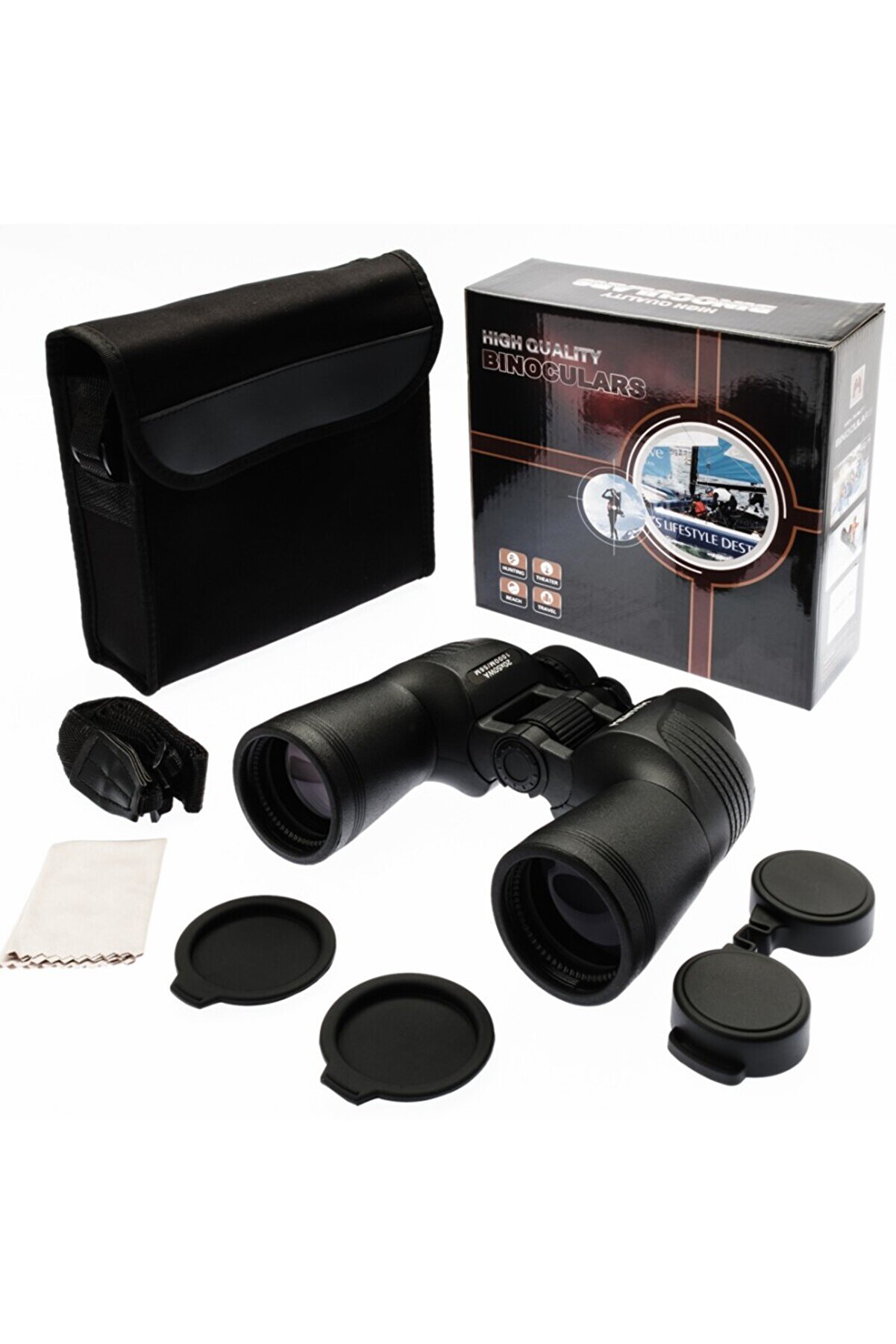 evimdeyokyok Mentch 7x50 Wa Su Geçirmez Dürbün Geniş Ön Mercek 1000m/56m Siyah Tdrtr