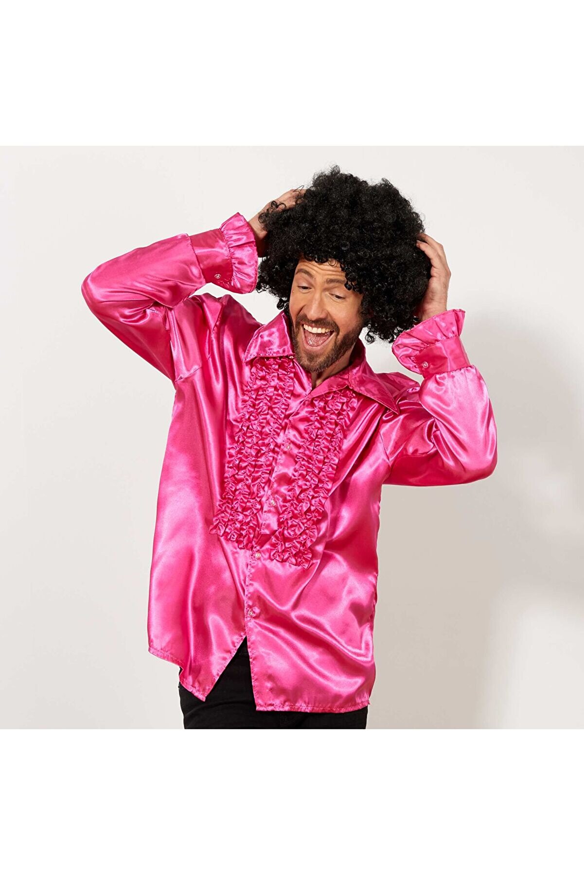 evimdeyokyok Siyah Renk Kıvırcık Afro Bonus Peruk Tdrtr