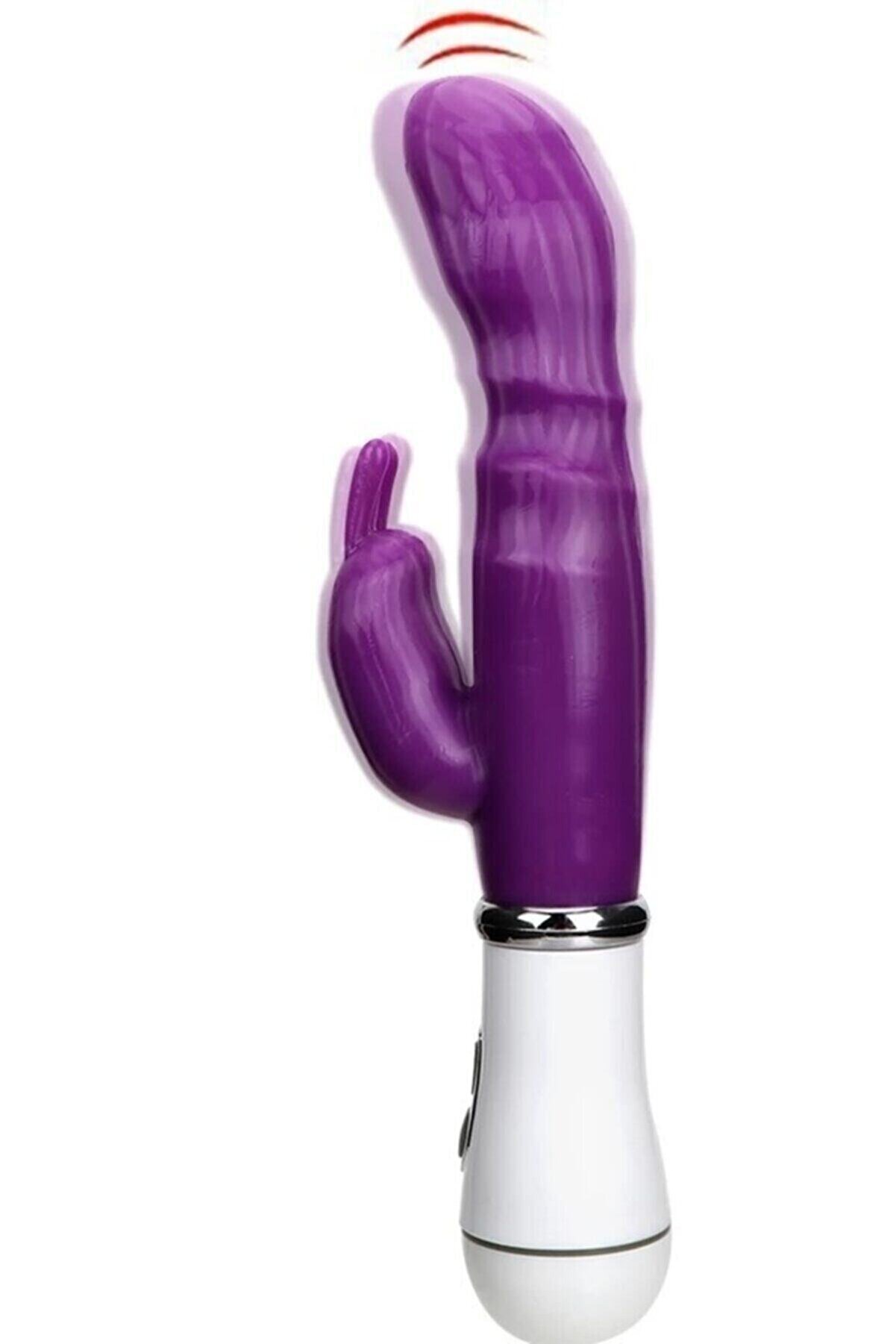 Erox Kli̇tori̇s Uyarıcılı Si̇li̇kon 2 Motorlu Vi̇brat&ouml;r 12 Farklı Ti̇treşi̇m Gi̇zli̇ Paket &Uuml;cretsi̇z Kargo